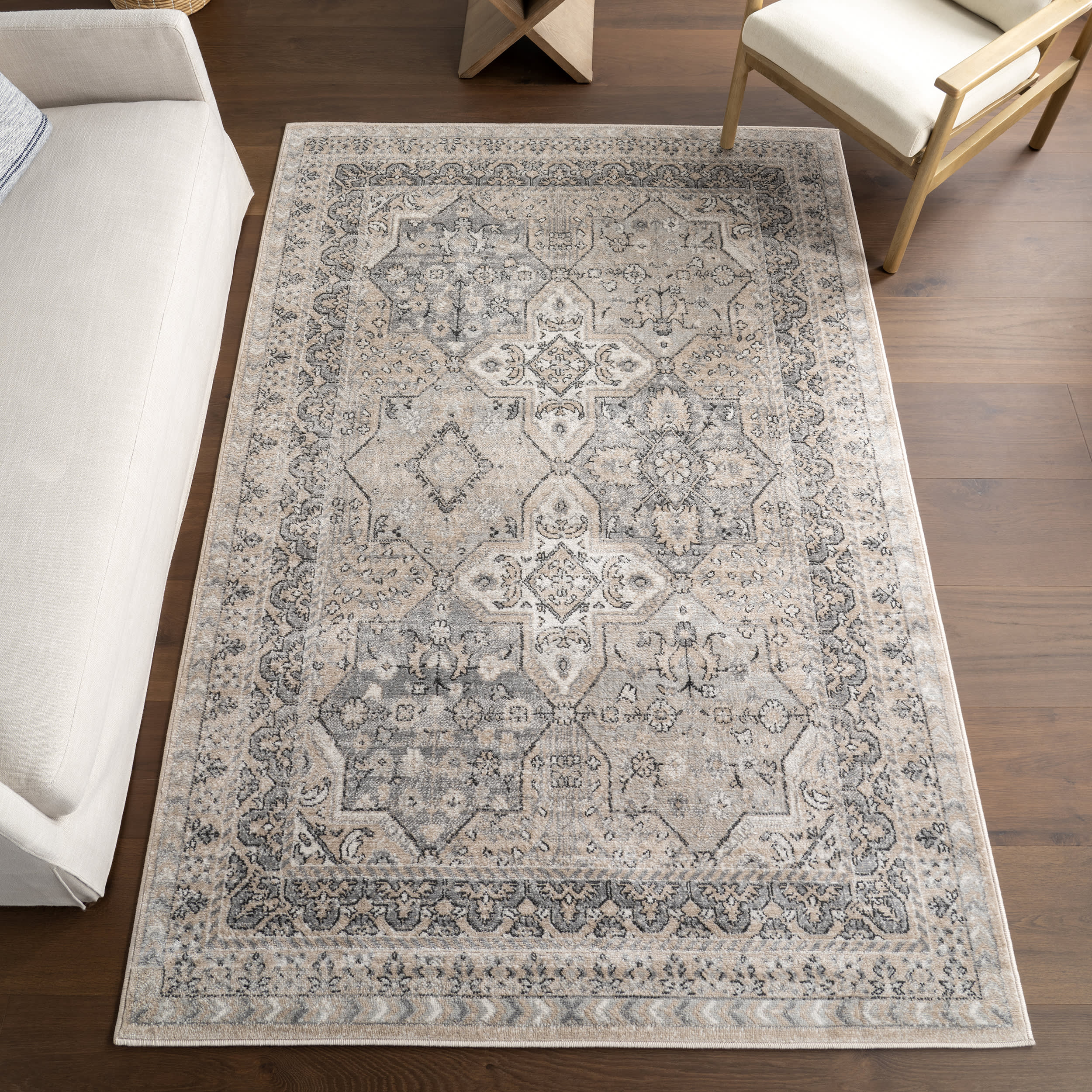 Aliza Medallion Rug | Grey - Image 2