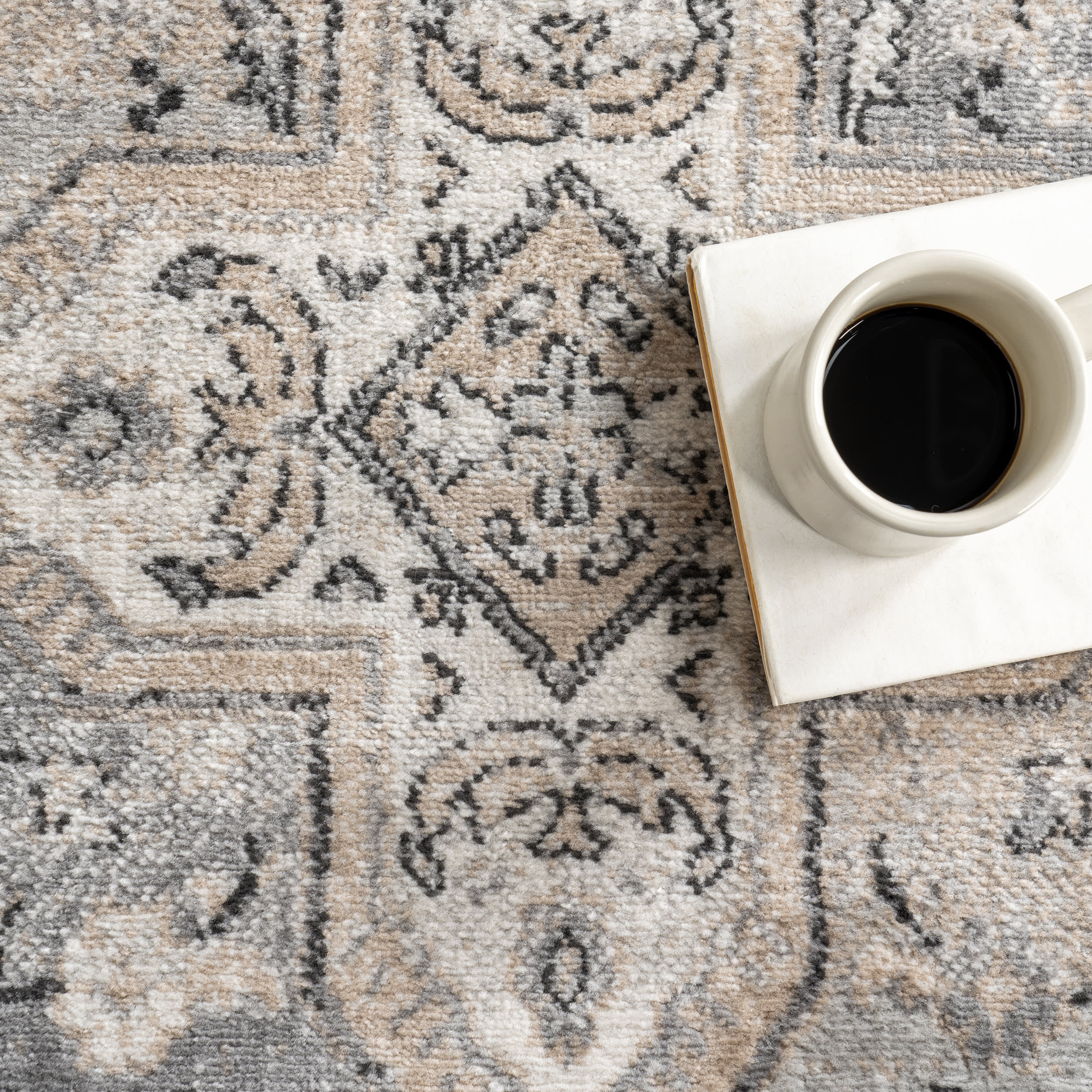 Aliza Medallion Rug | Grey - Image 8