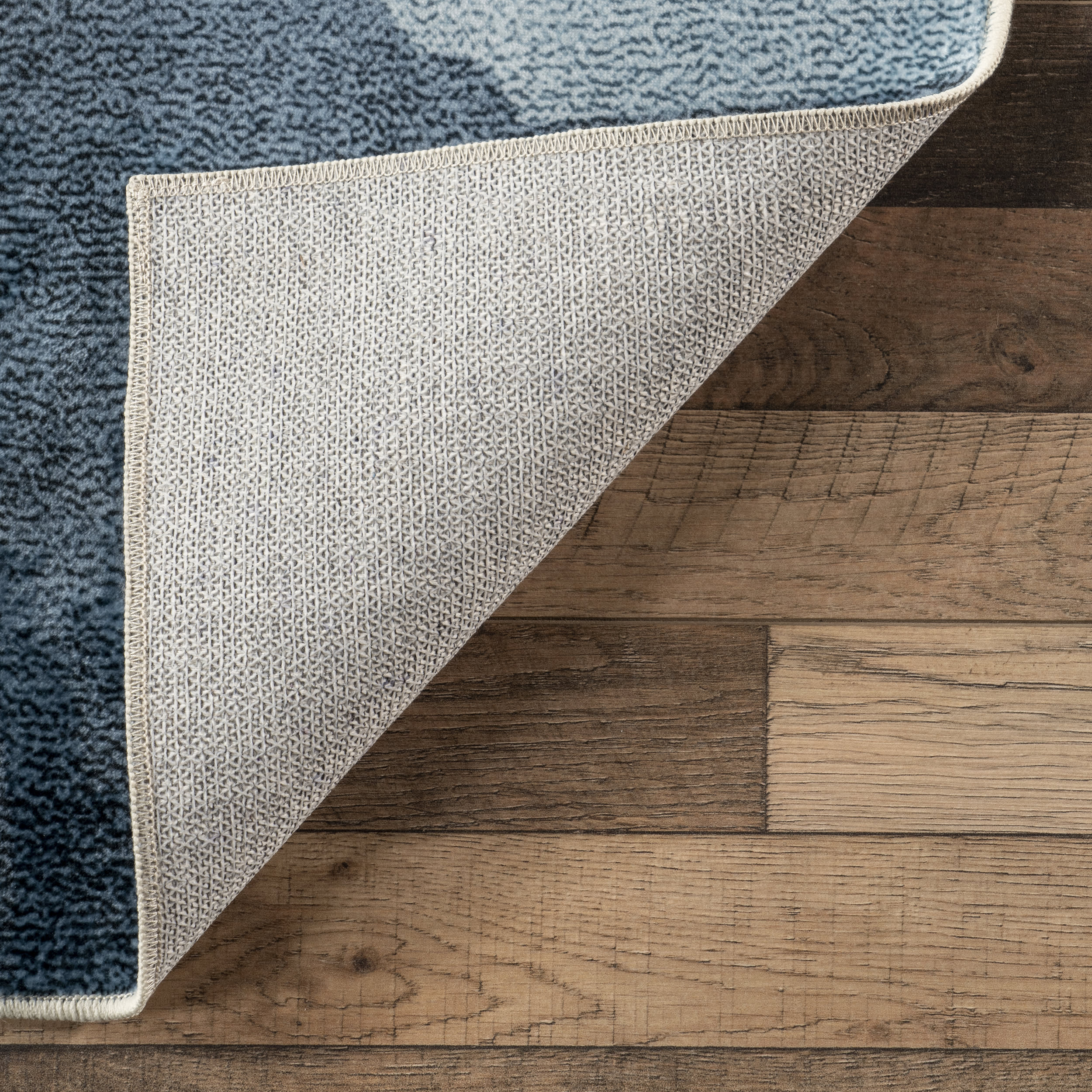 Alize Abstract Washable Rug | Blue - Image 6