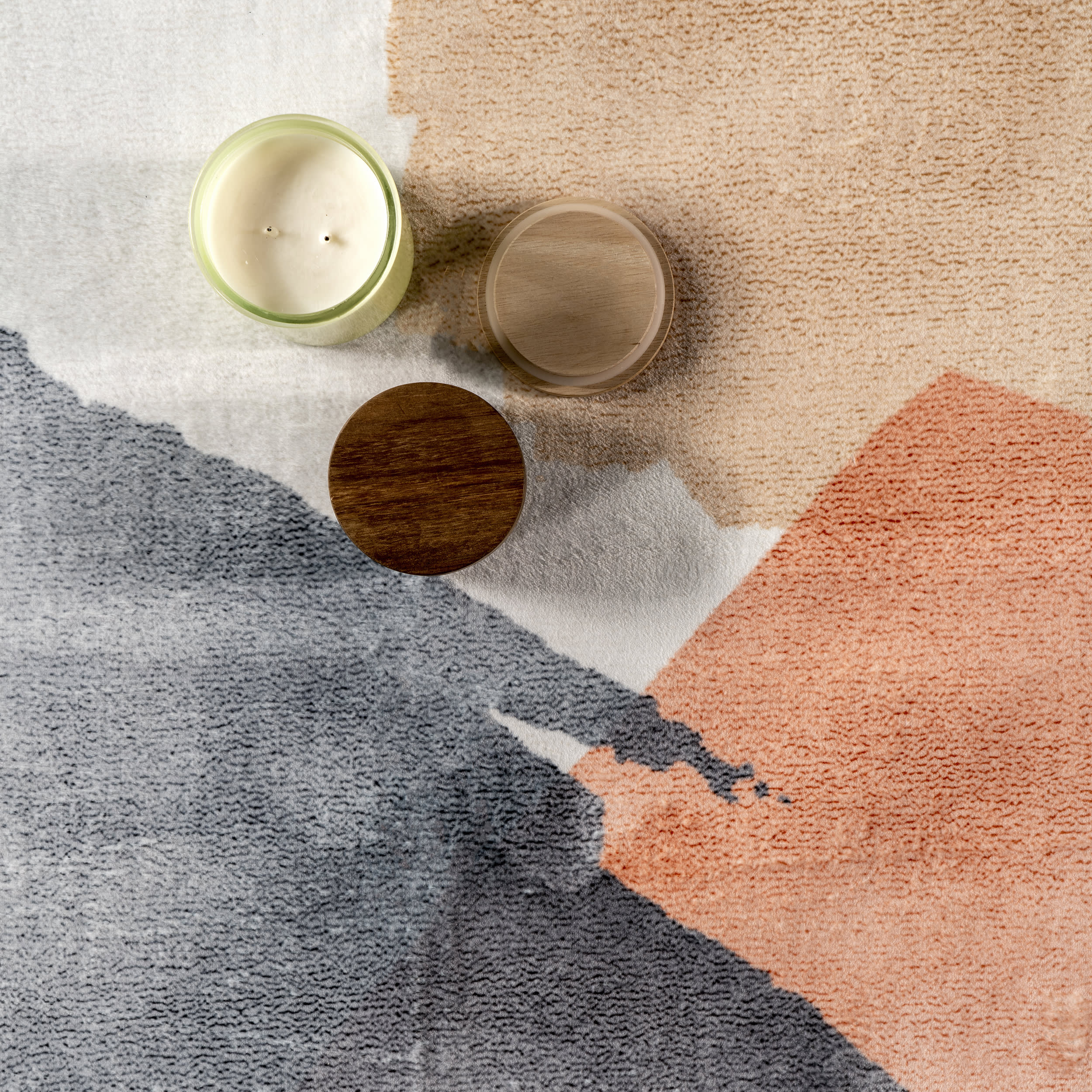 Alize Abstract Washable Rug | Peach - Image 7