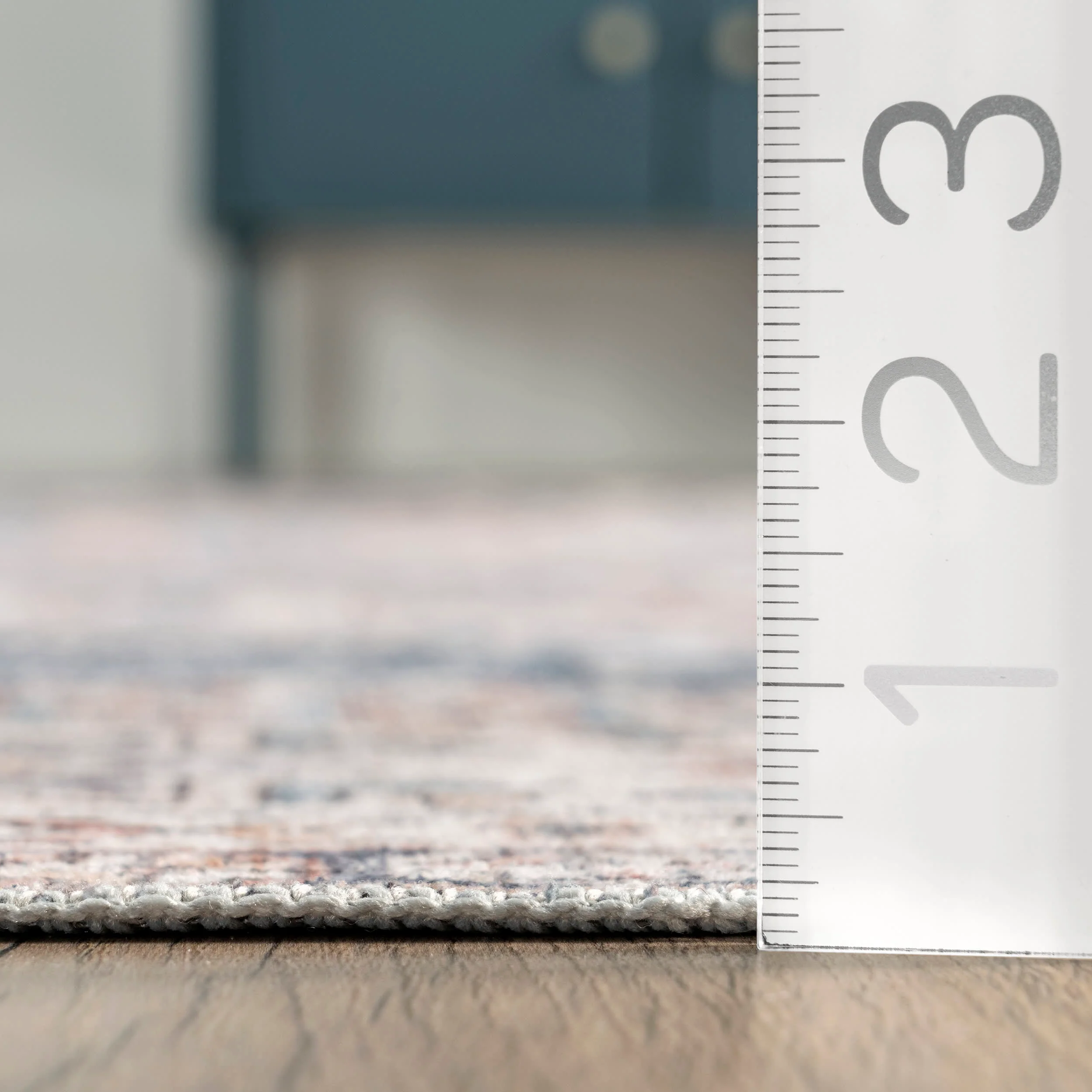 Allison Faded Washable Rug | Blue - Image 5