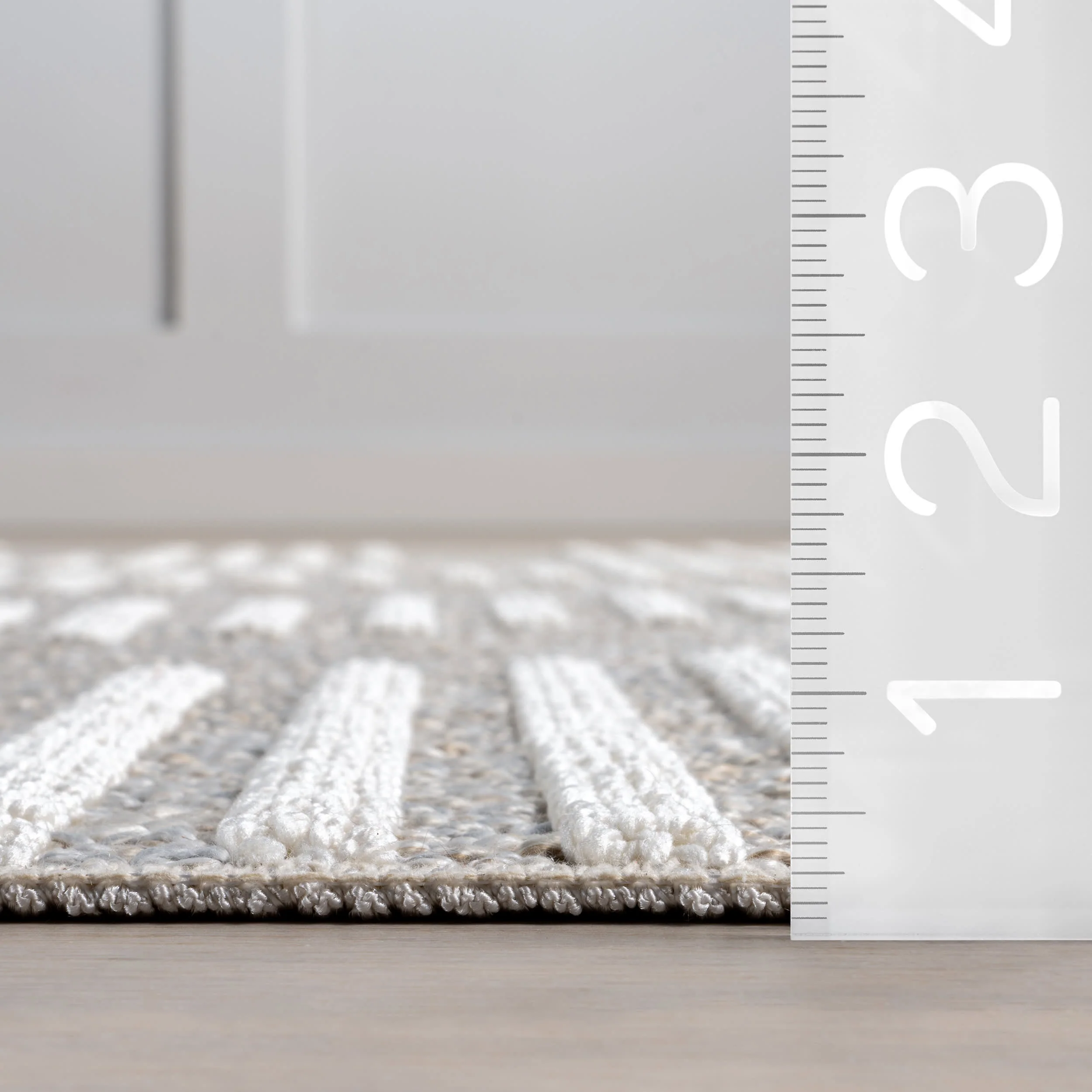 Allyson Hexagon Washable Rug | Beige - Image 6