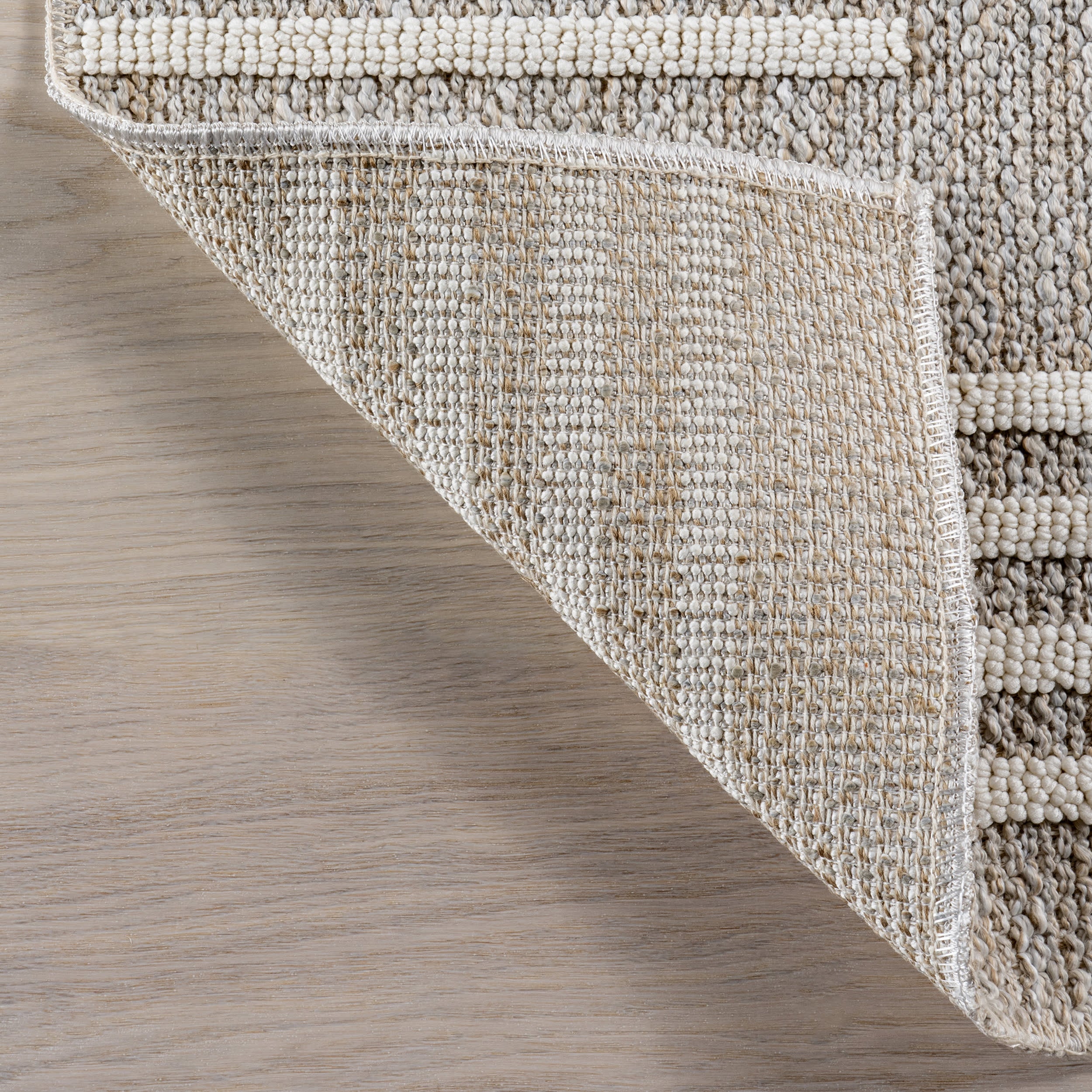Allyson Hexagon Washable Rug | Beige - Image 7
