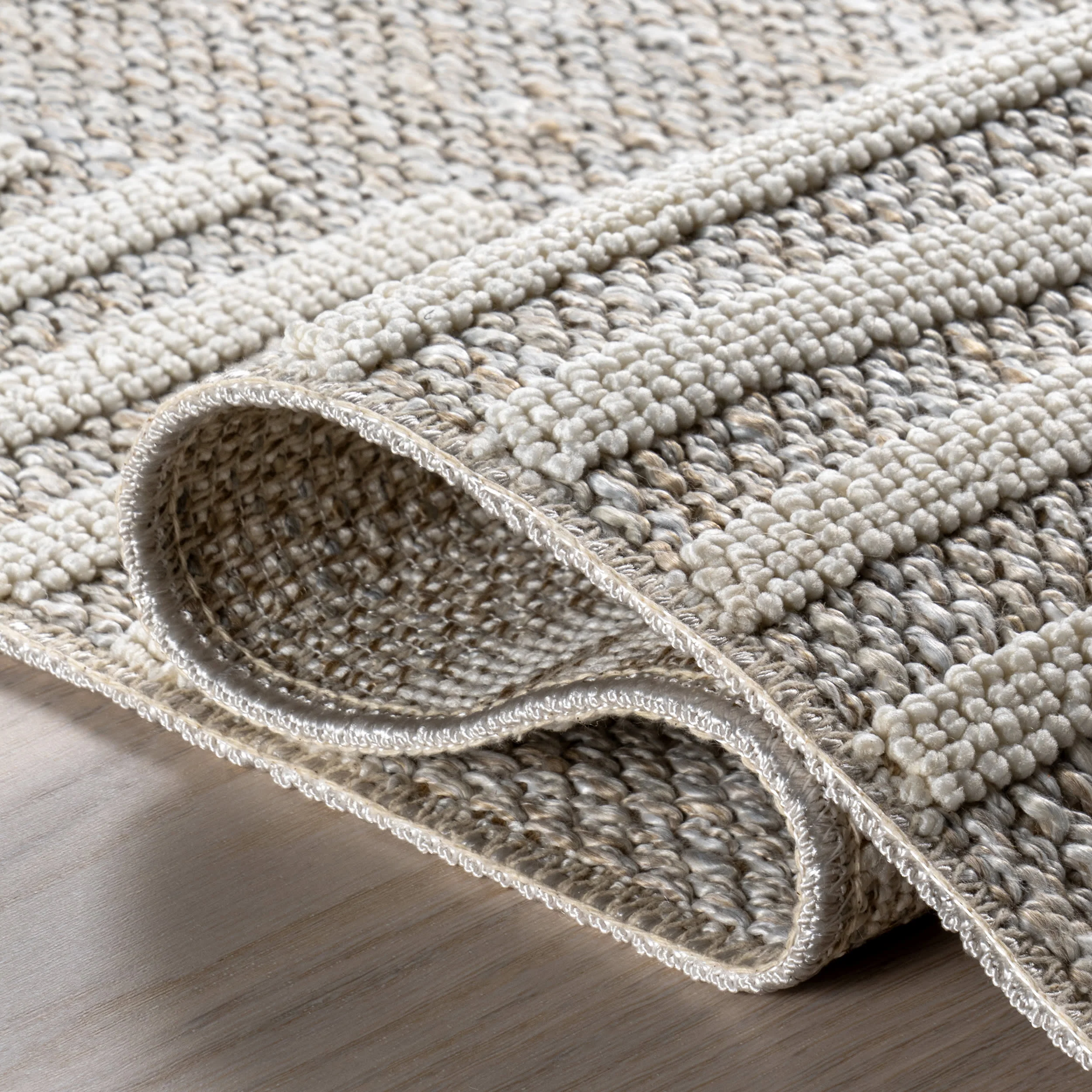 Allyson Hexagon Washable Rug | Beige - Image 9