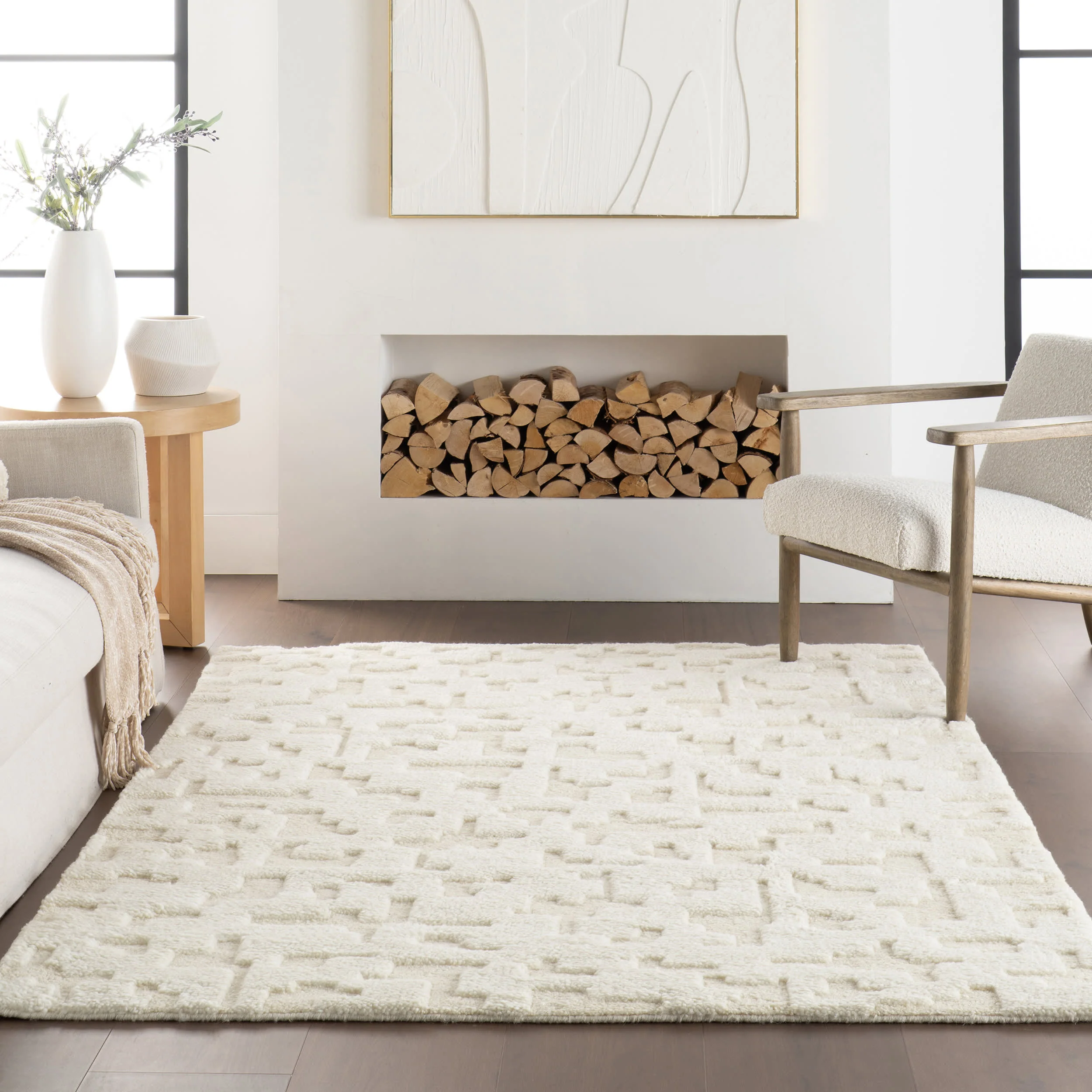 Alora Hand Knotted Wool Rug | Natural - Image 4