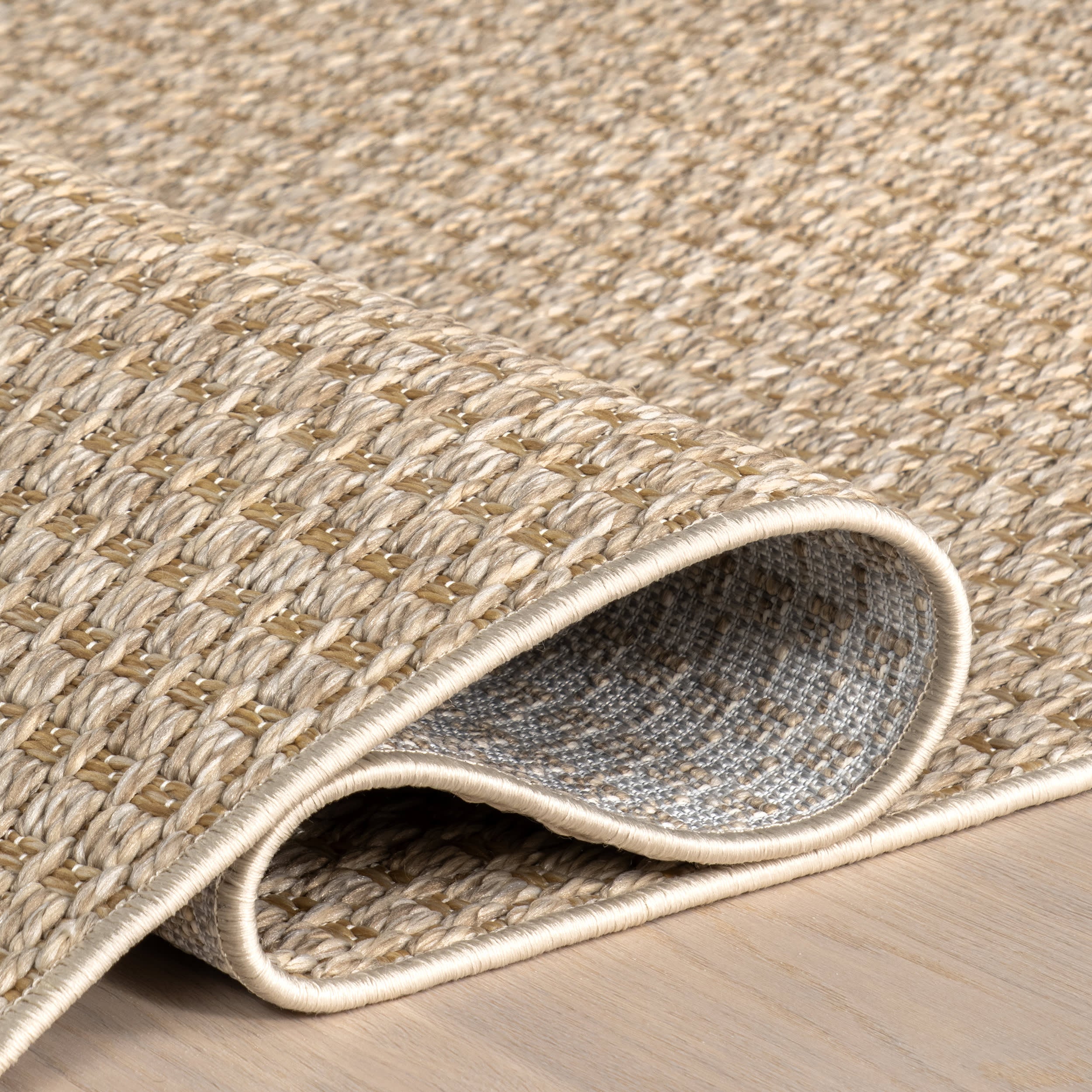 Alora Textured Geometric Indoor/Outdoor Rug | Beige - Image 10