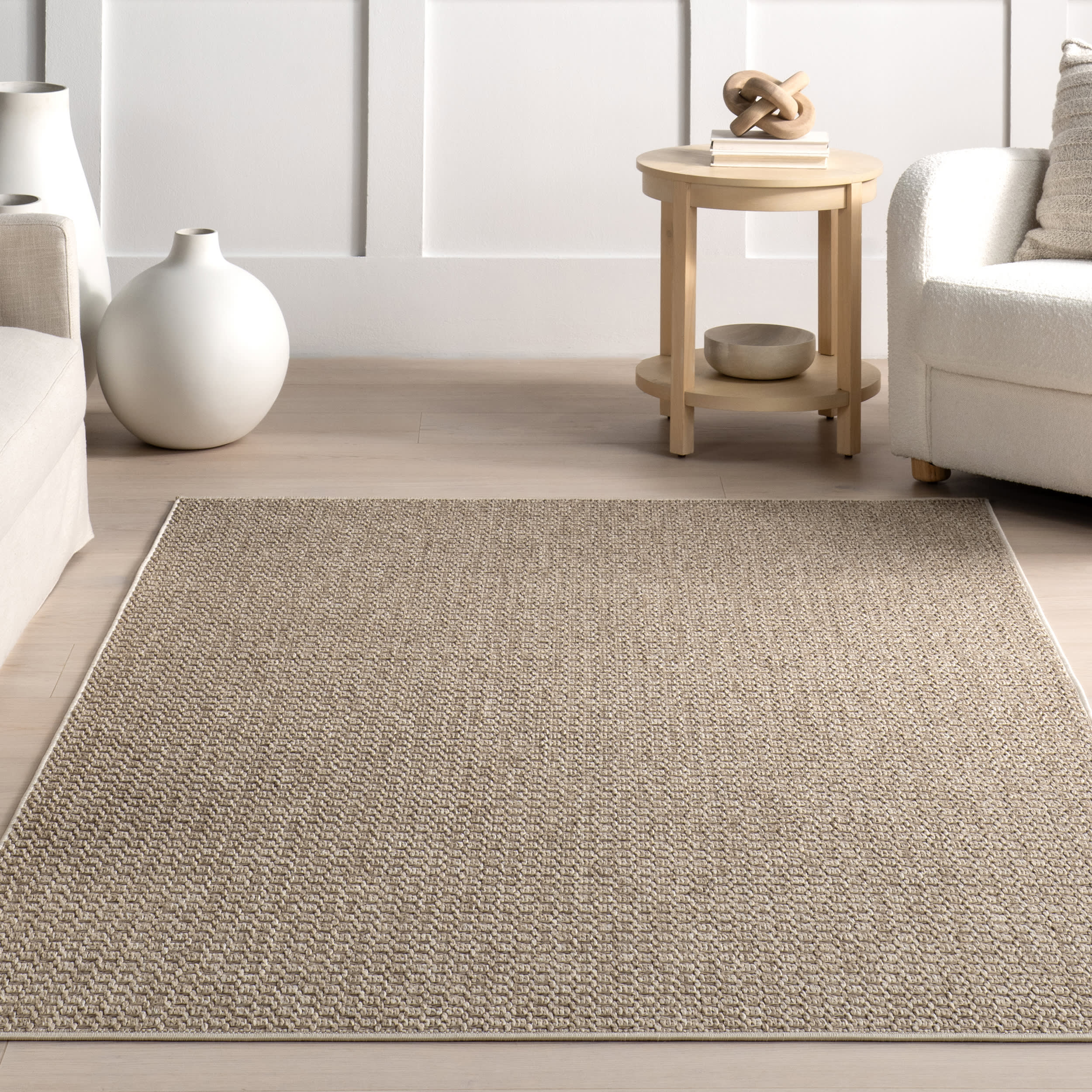 Alora Textured Geometric Indoor/Outdoor Rug | Neutral - Image 5