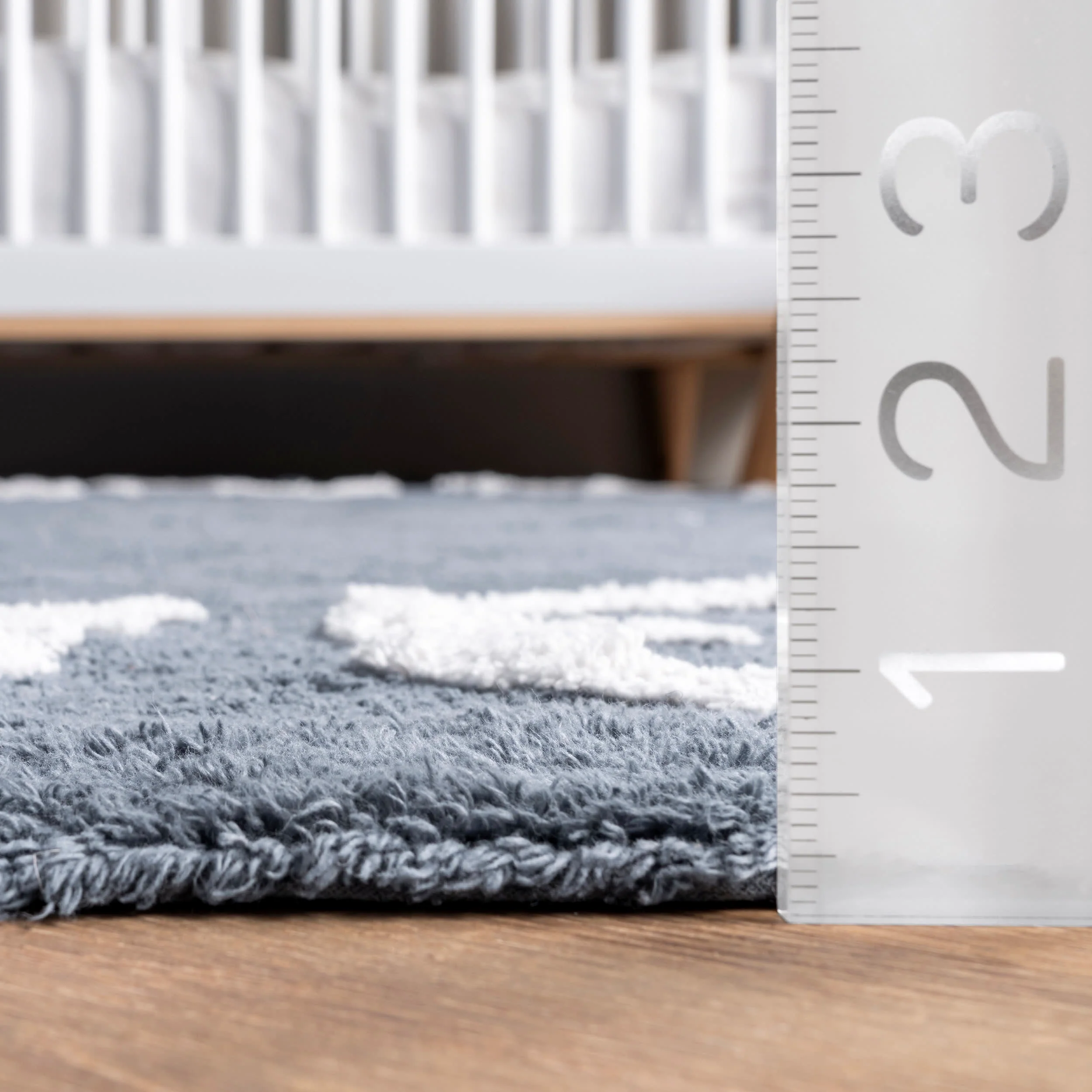 Alphabet Nursery Washable Rug | Blue Grey - Image 5