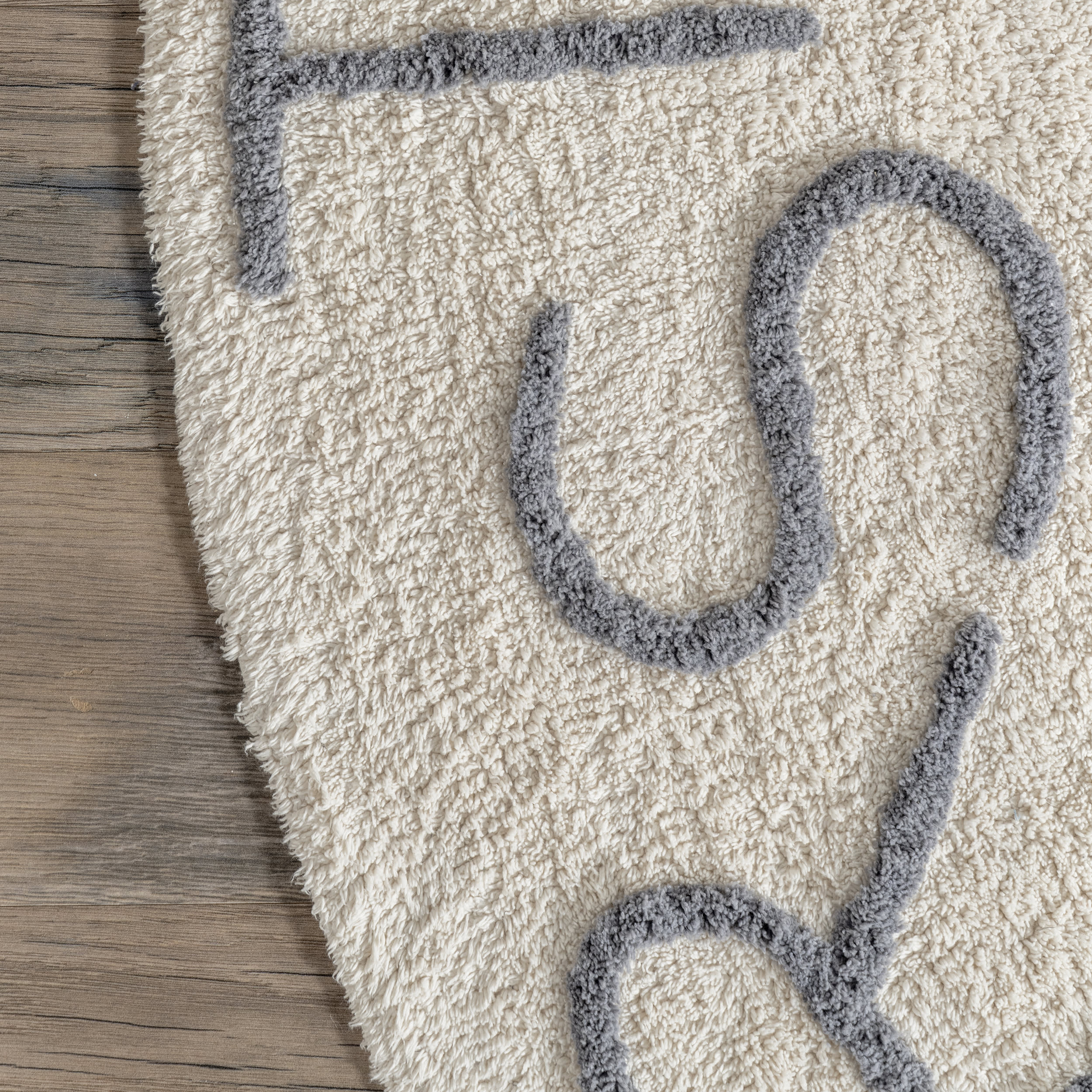 Alphabet Nursery Washable Rug | Grey - Image 3