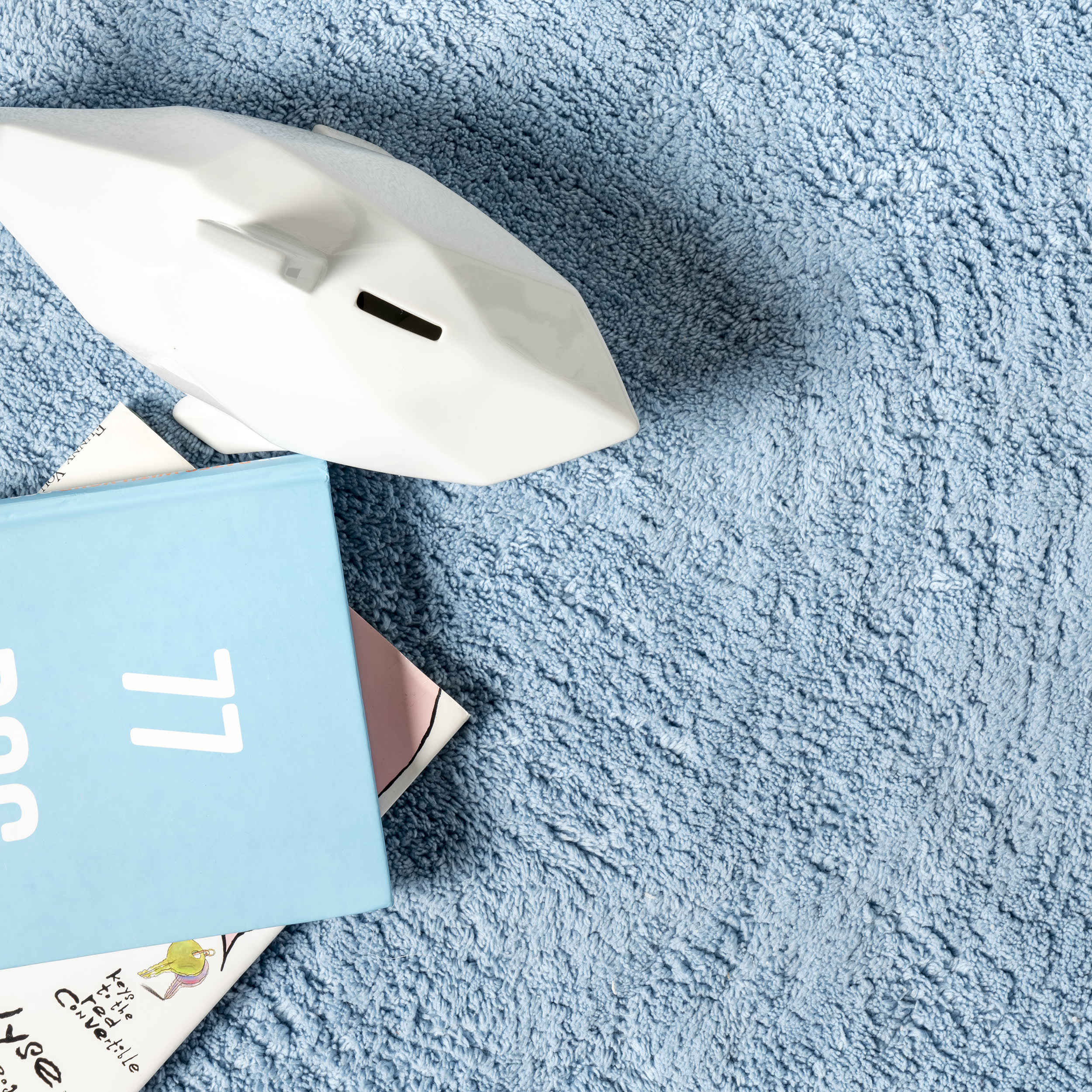 Alphabet Nursery Washable Rug | Light Blue - Image 2