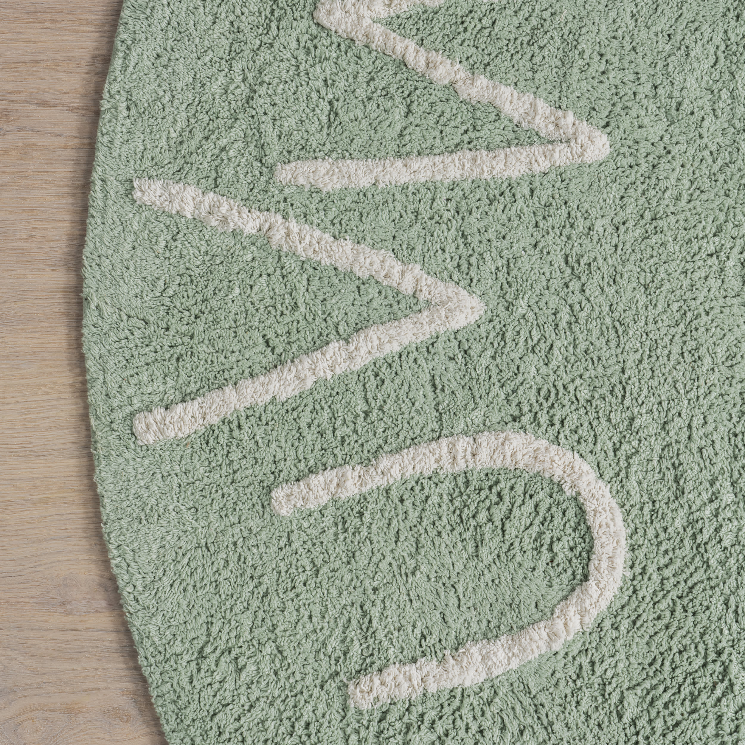 Alphabet Nursery Washable Rug | Mint Green - Image 4