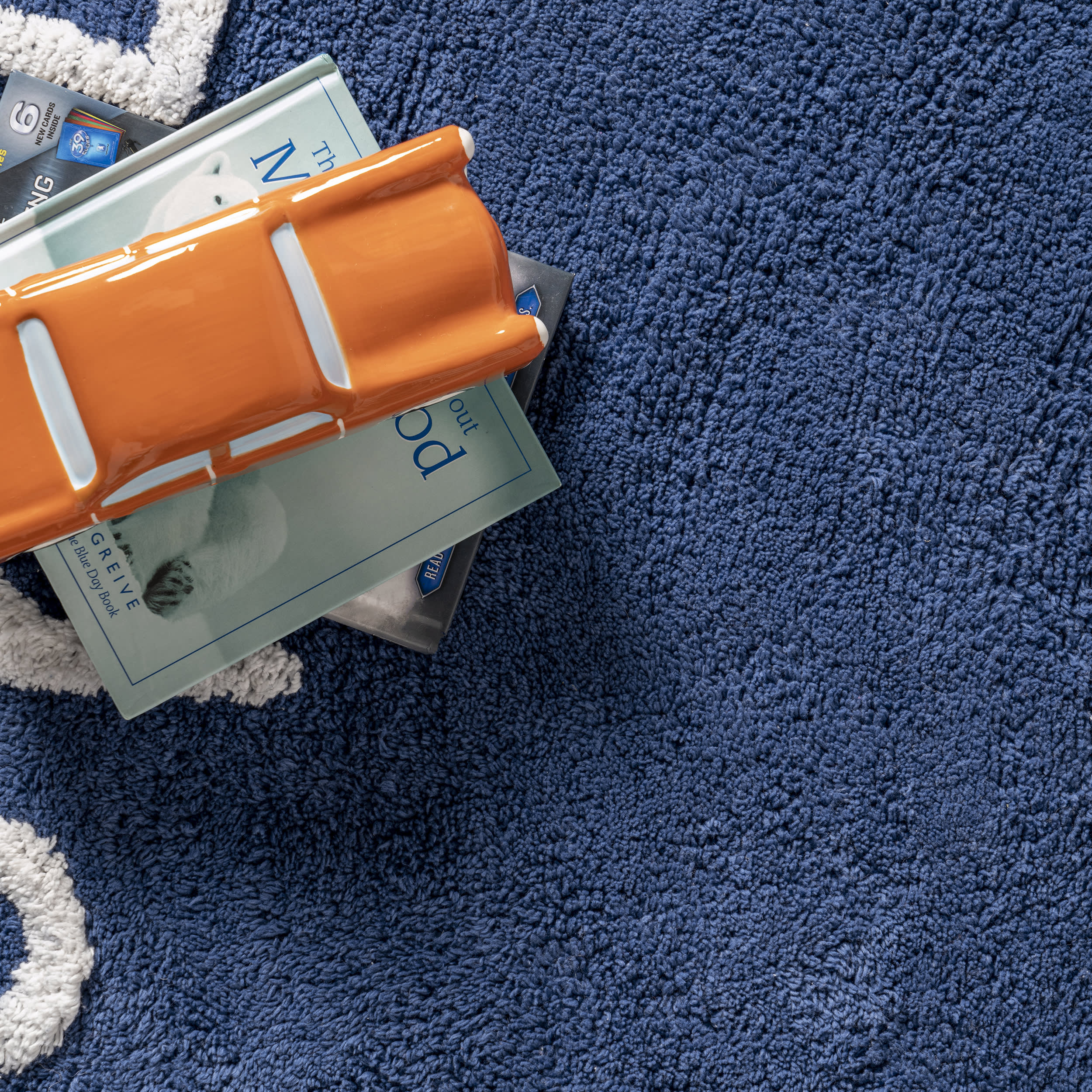 Alphabet Nursery Washable Rug | Navy - Image 2