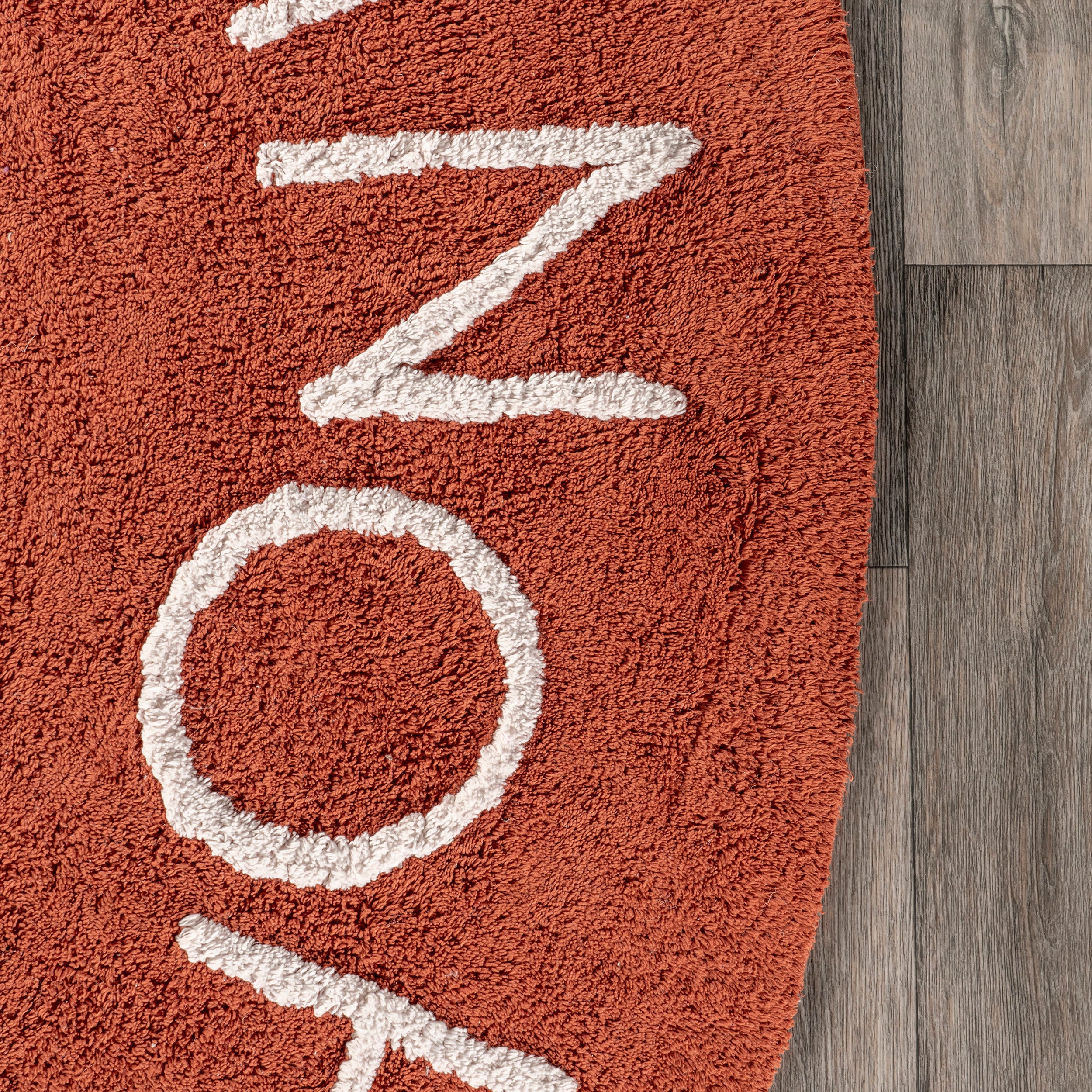 Alphabet Nursery Washable Rug | Rust - Image 3