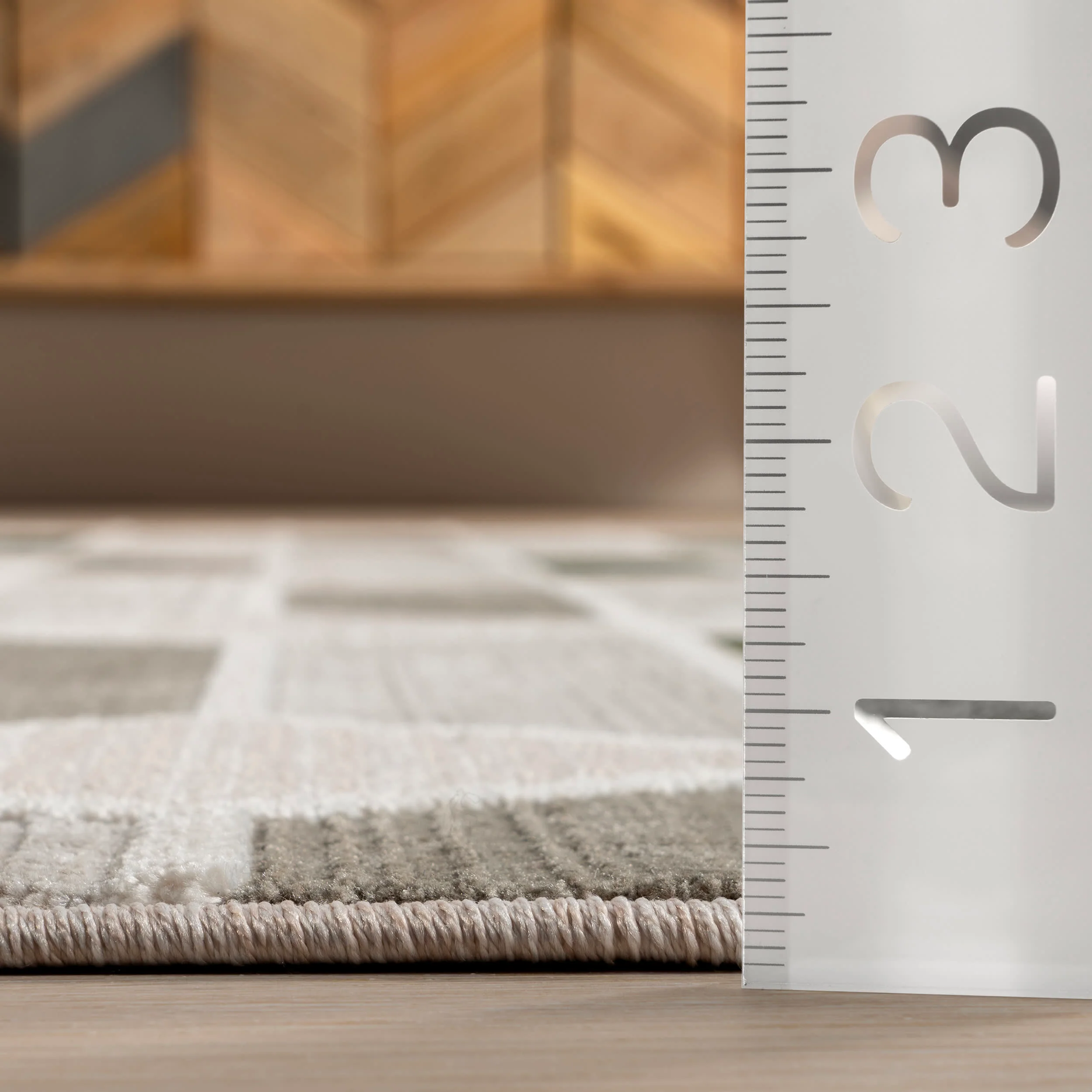 Alta Textured Trapezoid Rug | Light Grey - Image 5