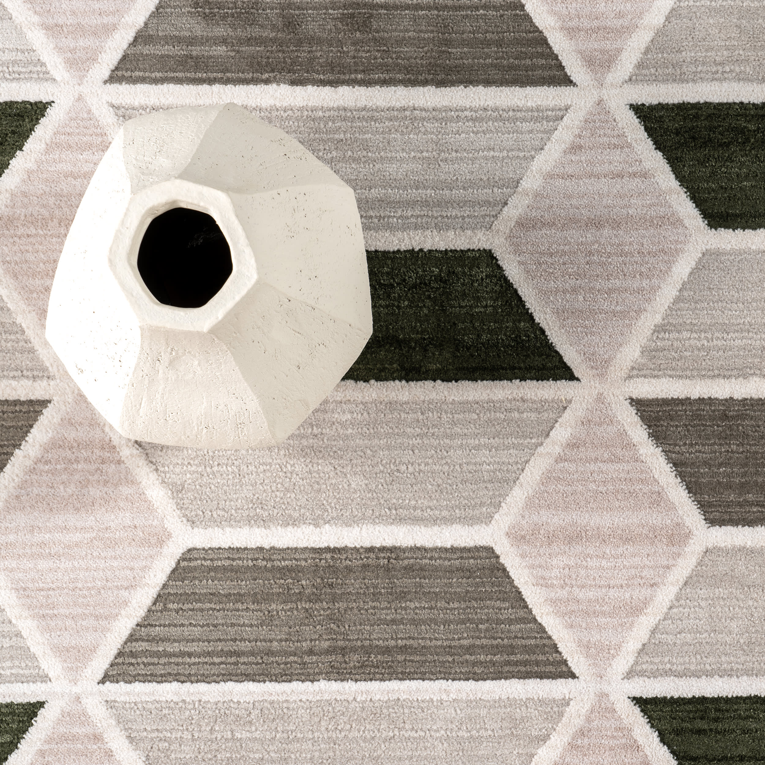 Alta Textured Trapezoid Rug | Light Grey - Image 7