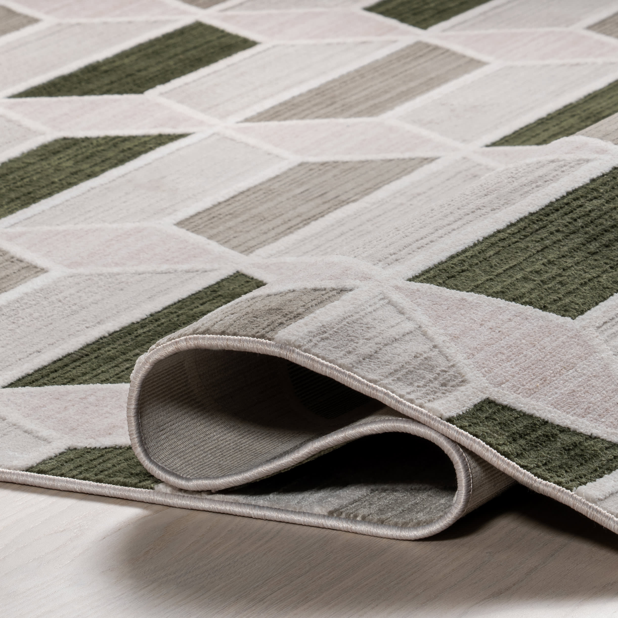 Alta Textured Trapezoid Rug | Light Grey - Image 8