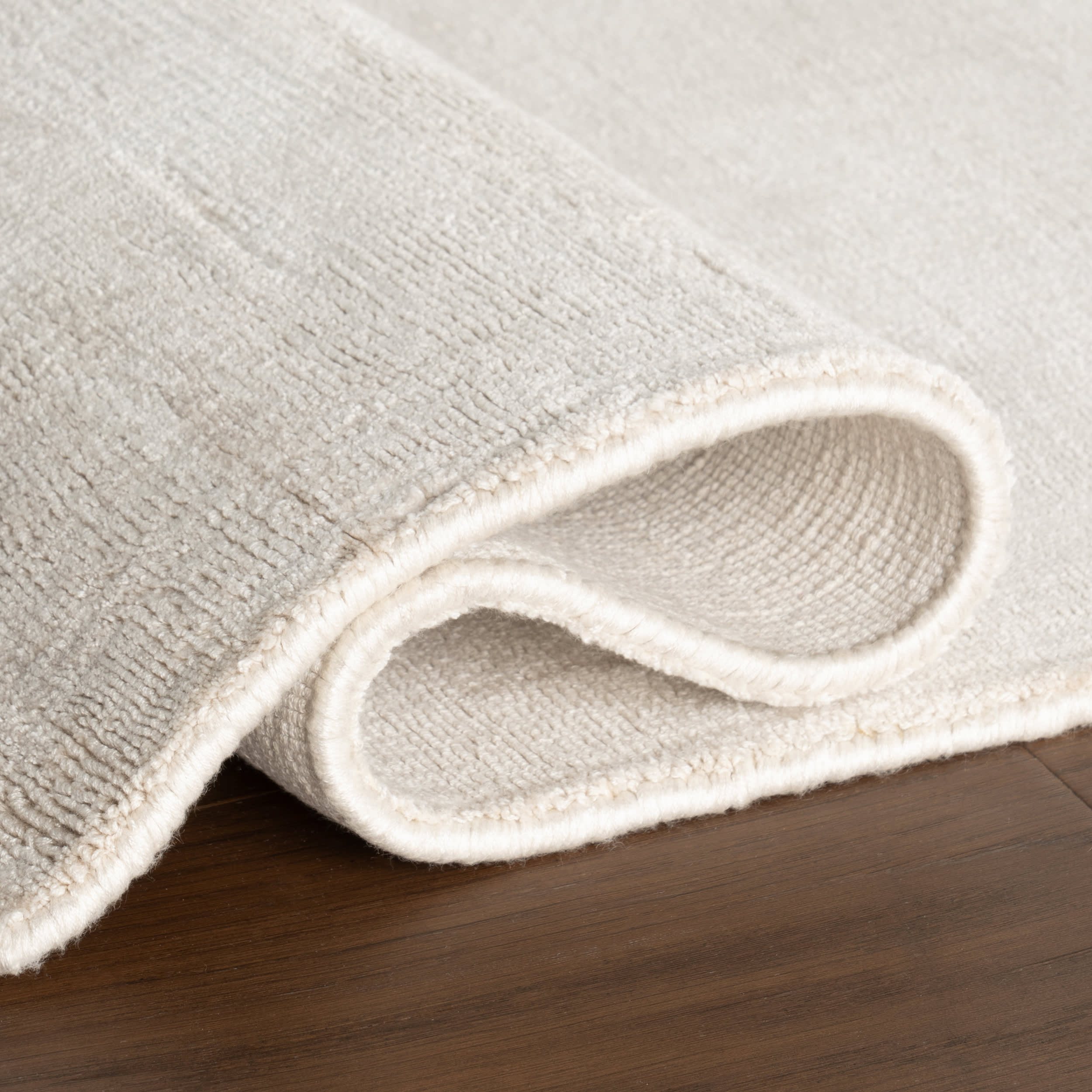 Alva Hand Loom Knotted Viscose Rug | Sand - Image 5