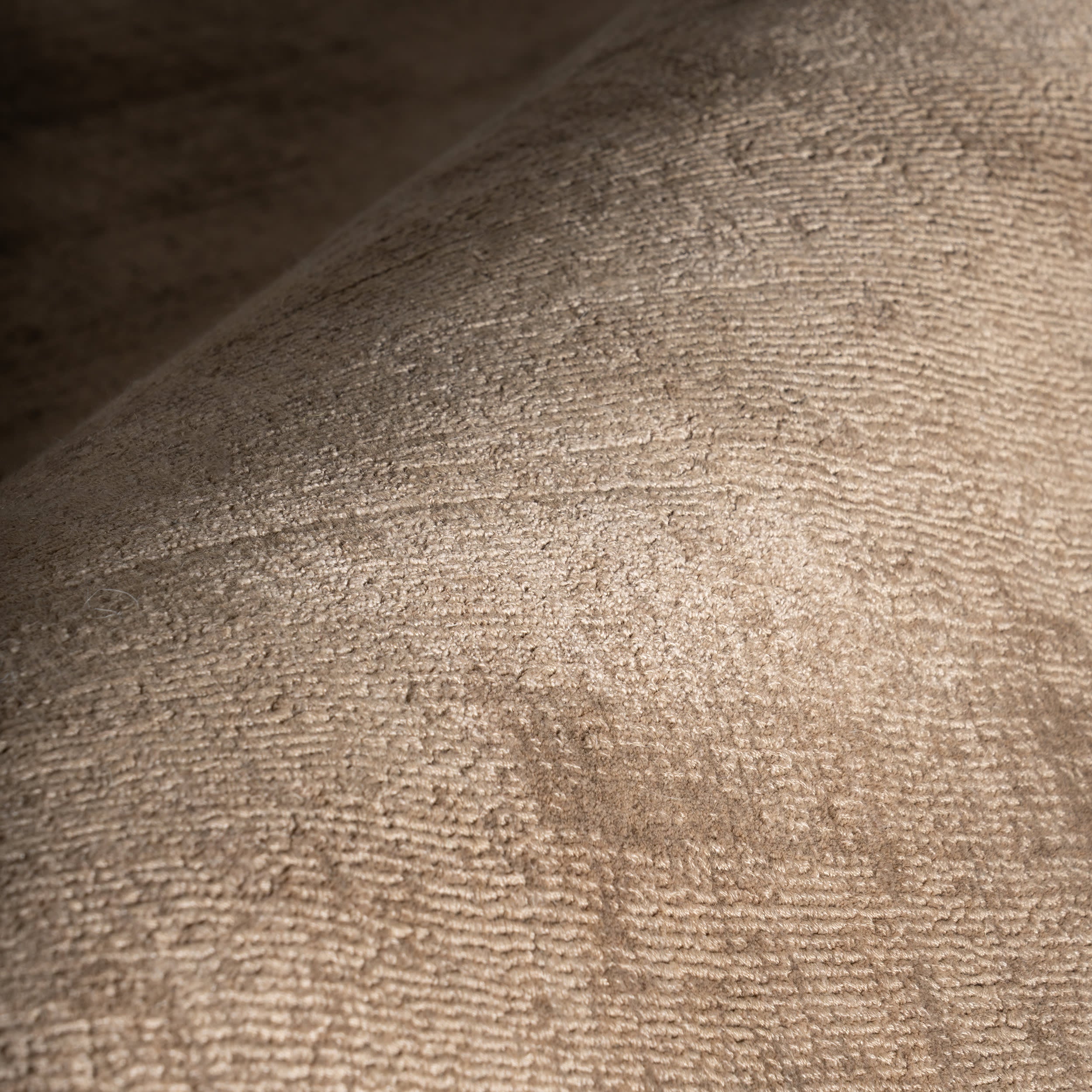 Alva Hand Loom Knotted Viscose Rug | Taupe - Image 6