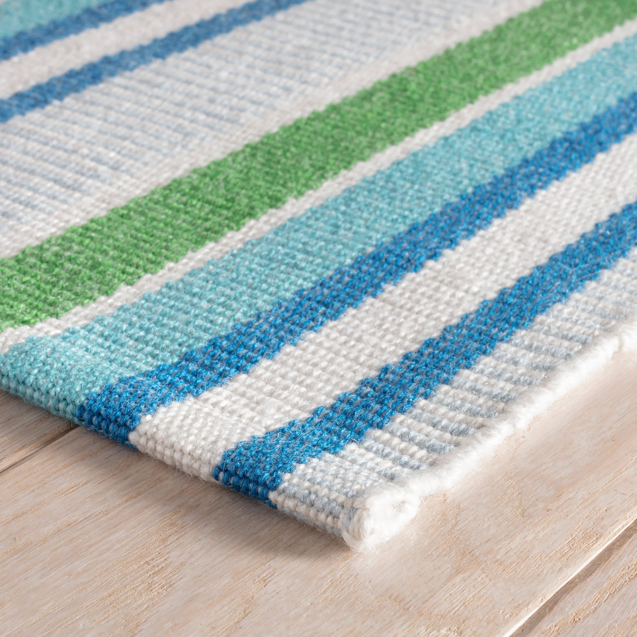 Always Greener Handwoven Indoor/Outdoor Rug | Cobalt/Green - Image 5
