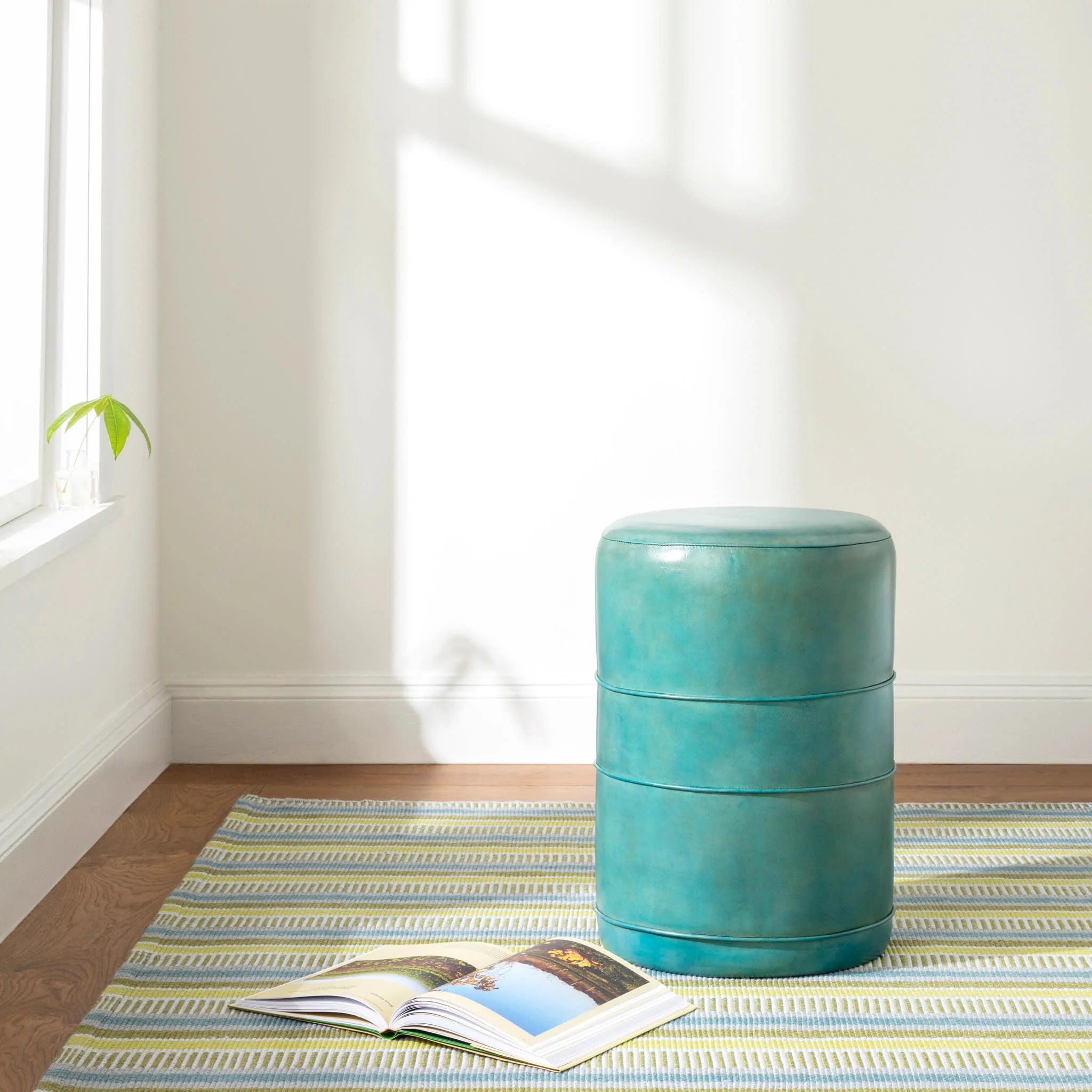 Always Greener Handwoven Indoor/Outdoor Rug | Blue/Green - Image 4