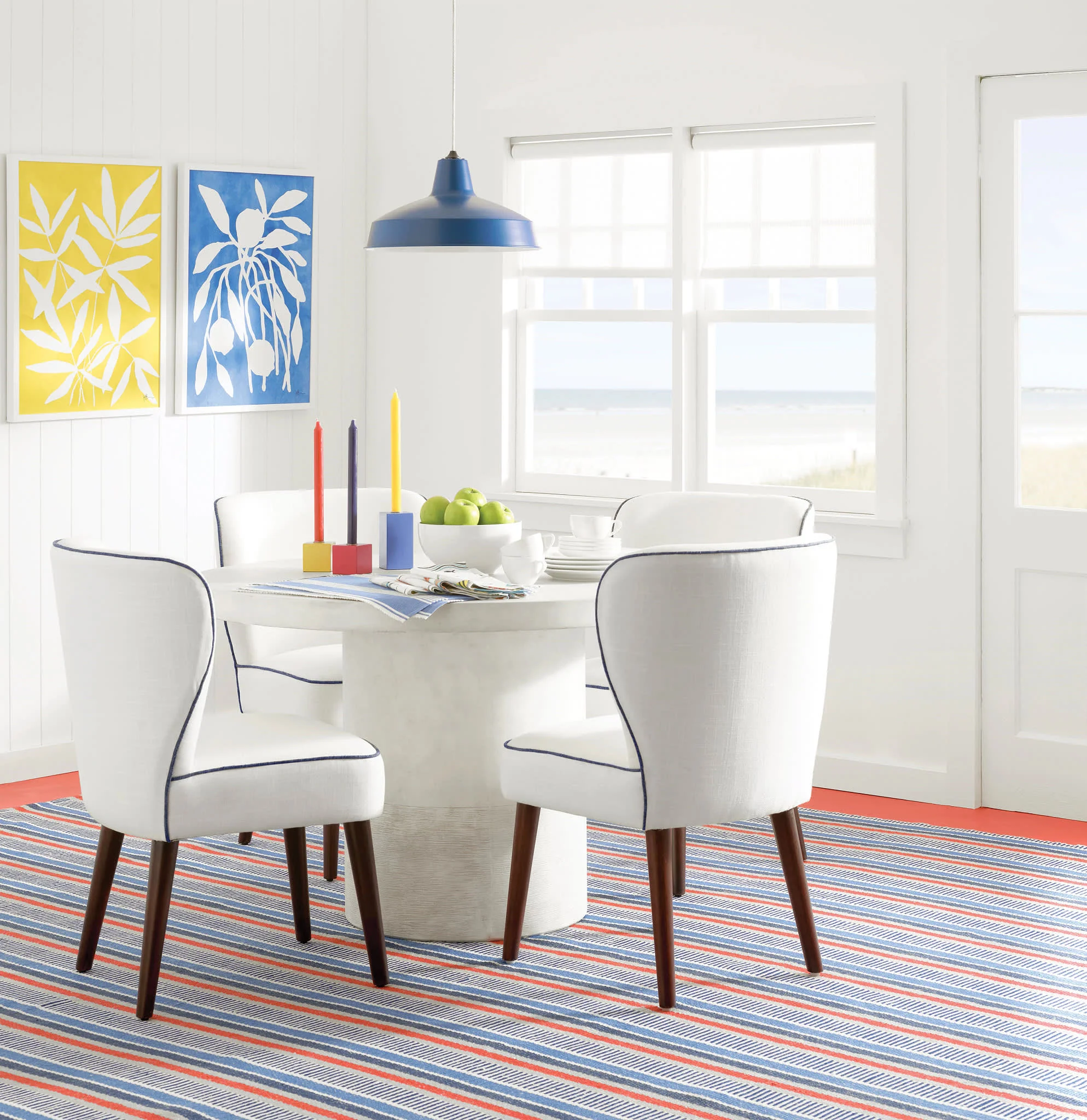 Always Greener Handwoven Indoor/Outdoor Rug | Blue/Red - Image 2