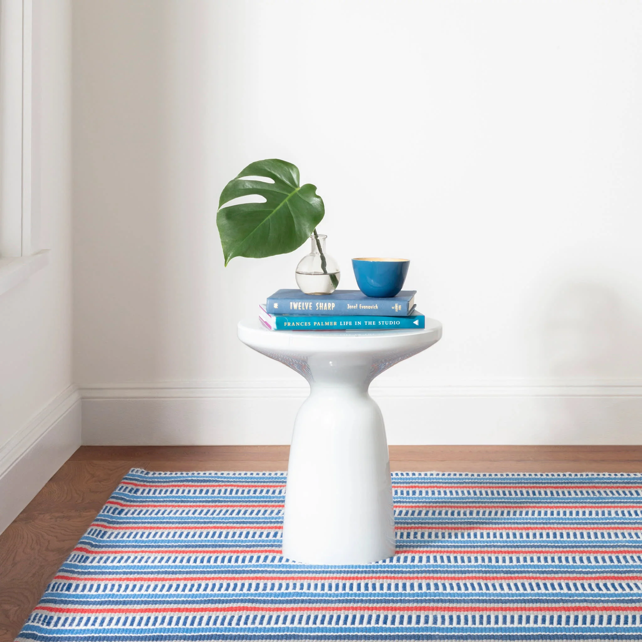 Always Greener Handwoven Indoor/Outdoor Rug | Blue/Red - Image 3