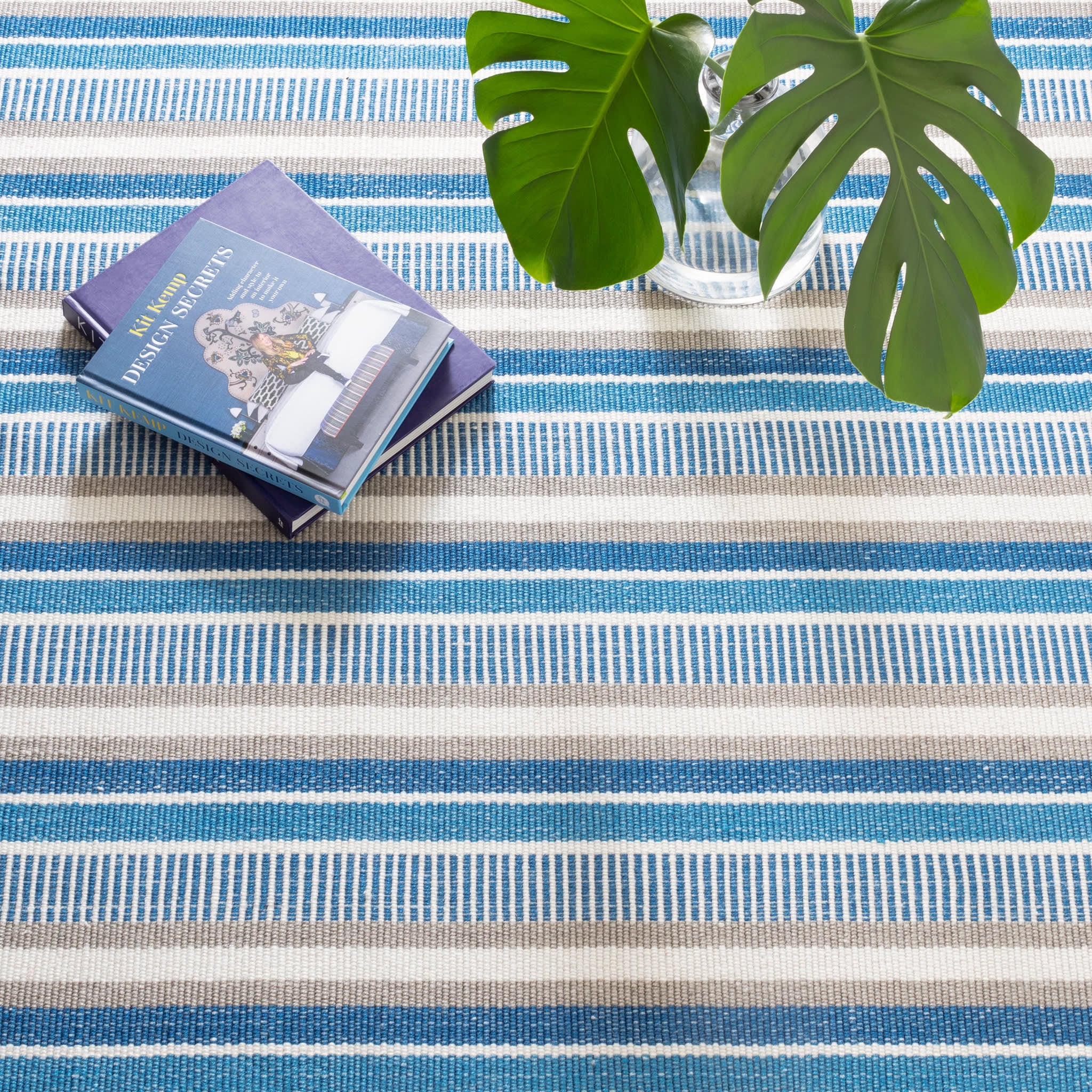 Always Greener Handwoven Indoor/Outdoor Rug | Navy/French Blue - Image 3