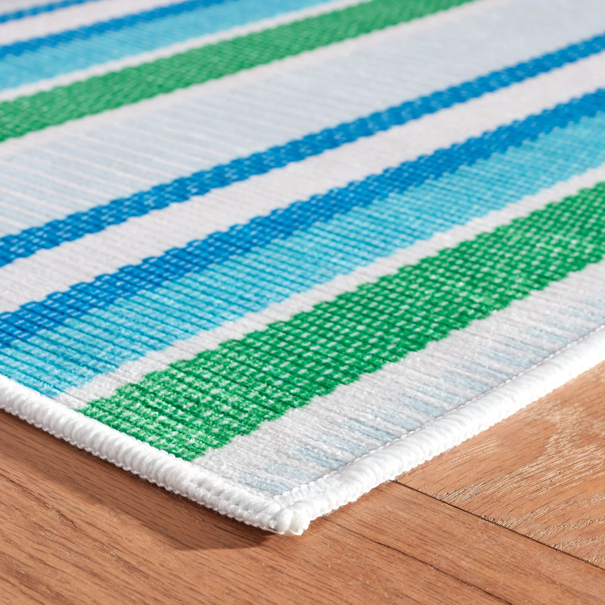 Always Greener Machine Washable Rug | Cobalt/Green - Image 5