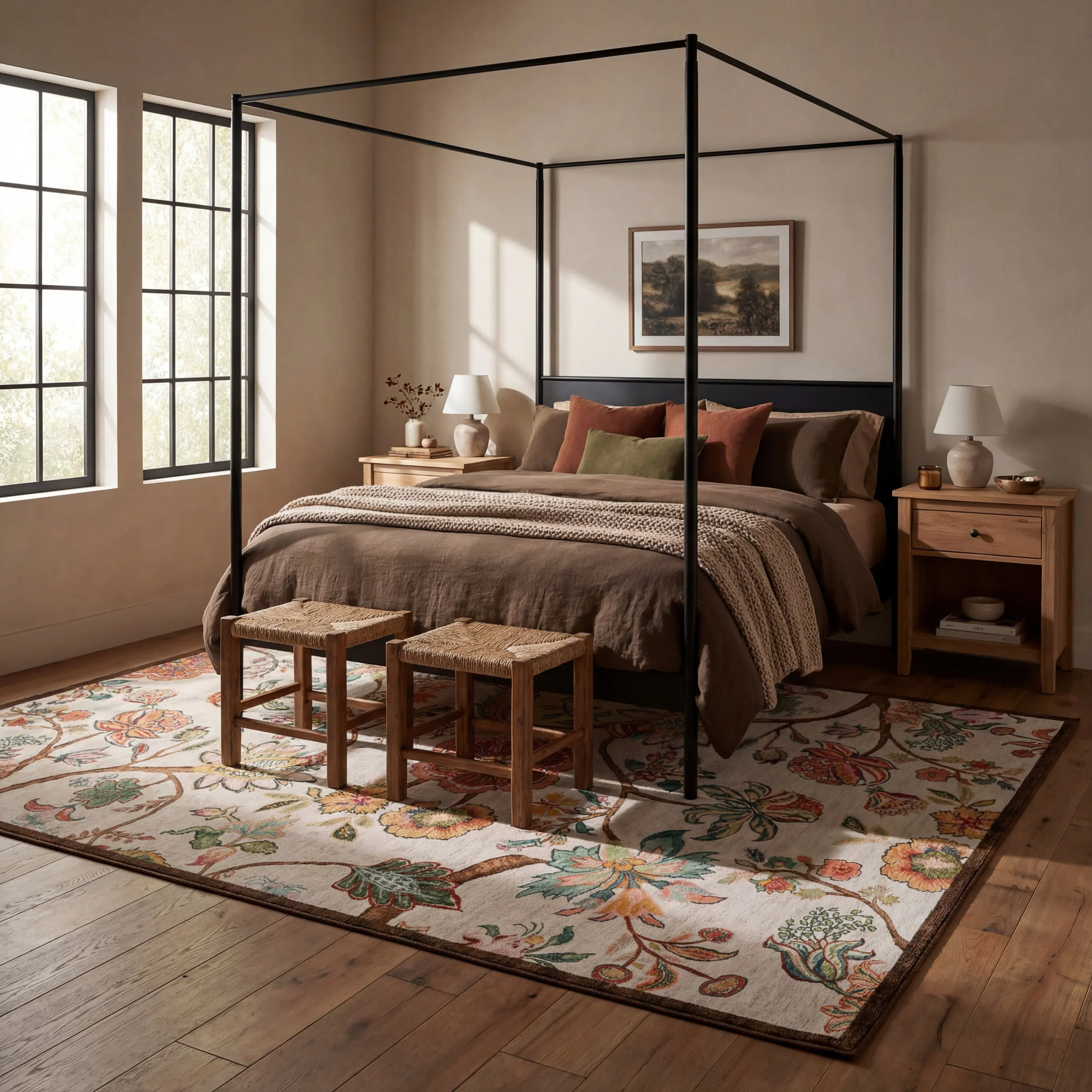 Amaia Floral Washable Rug | Multicolor - Image 10