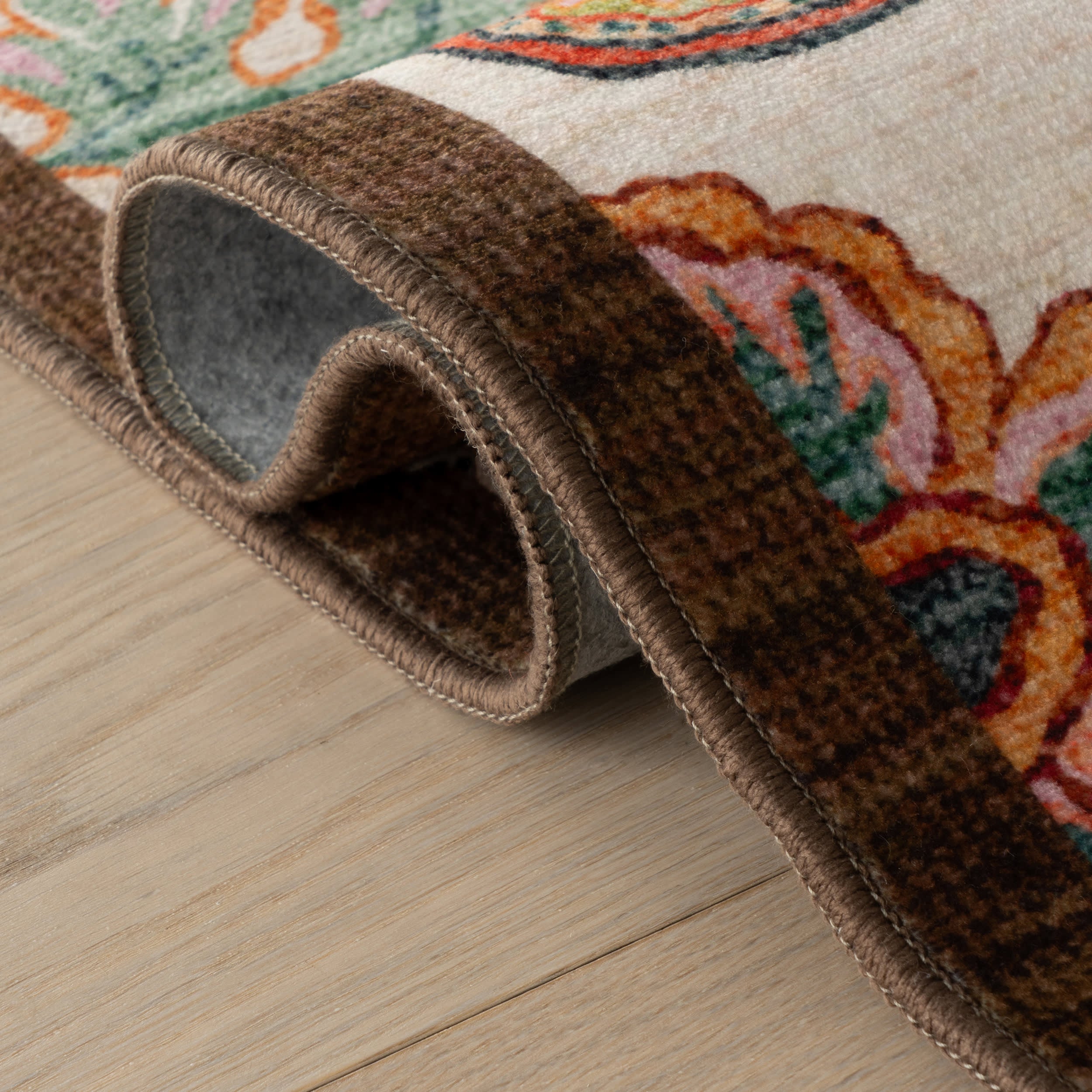 Amaia Floral Washable Rug | Multicolor - Image 11