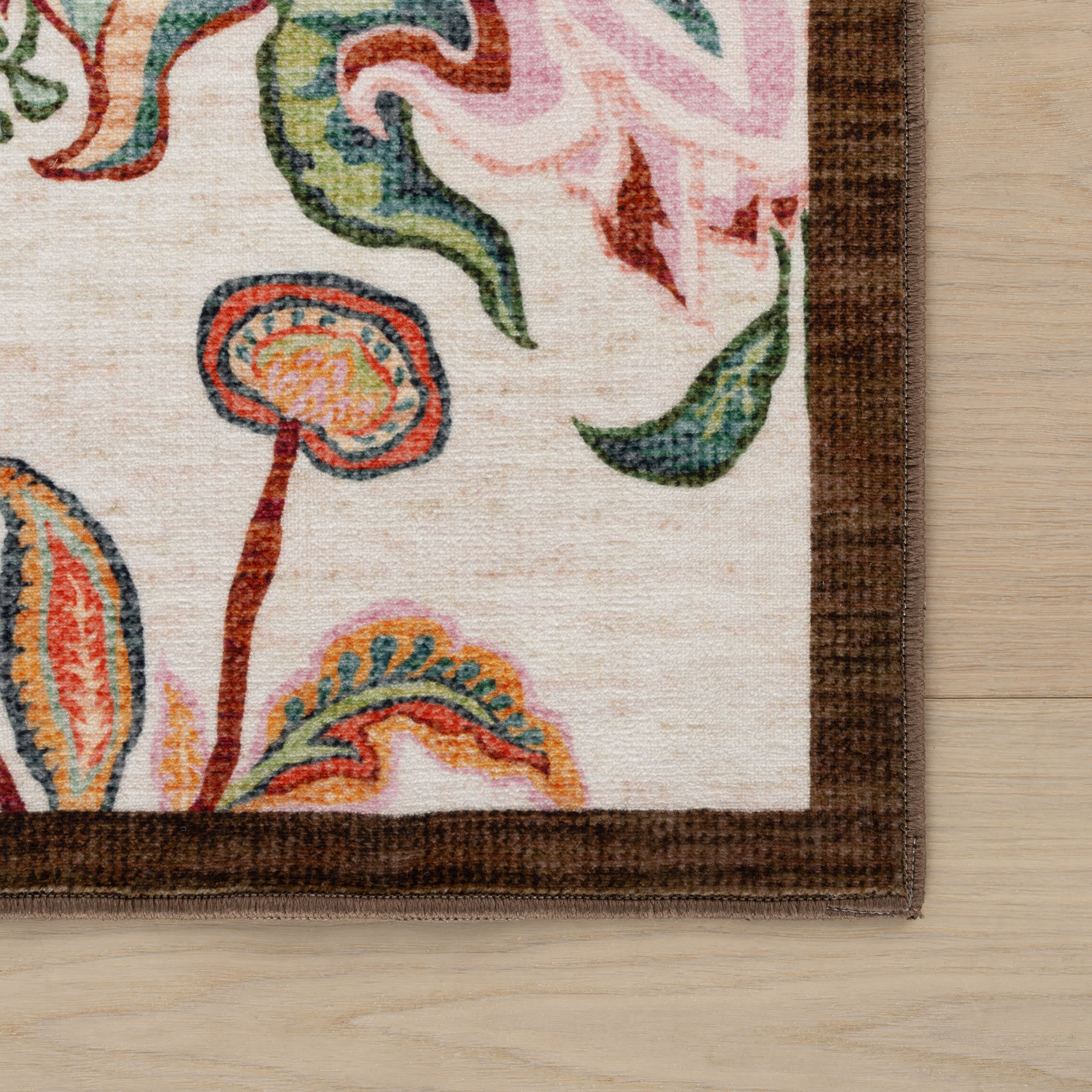 Amaia Floral Washable Rug | Multicolor - Image 4