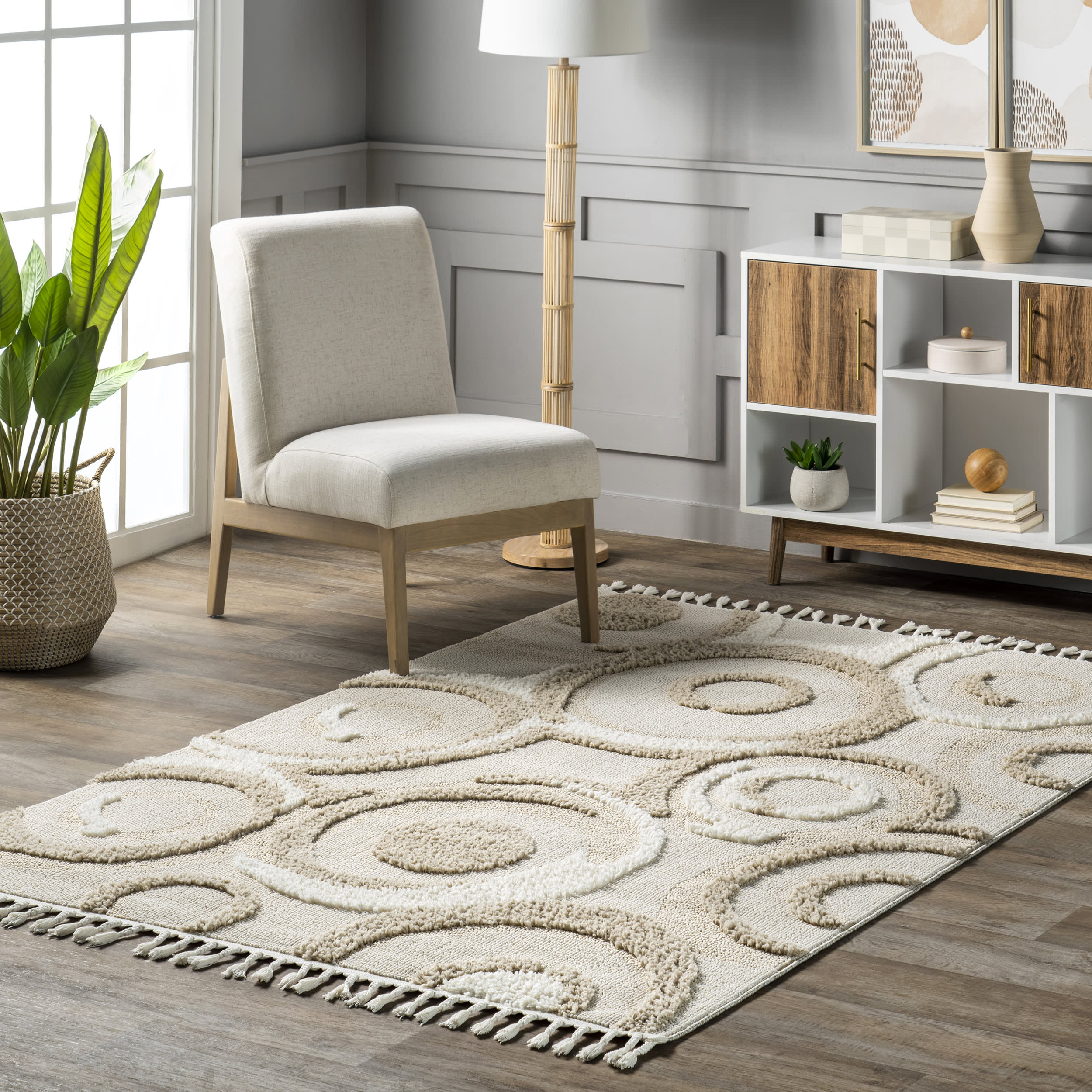 Amal Dancing Swirls Rug | Ivory - Image 2