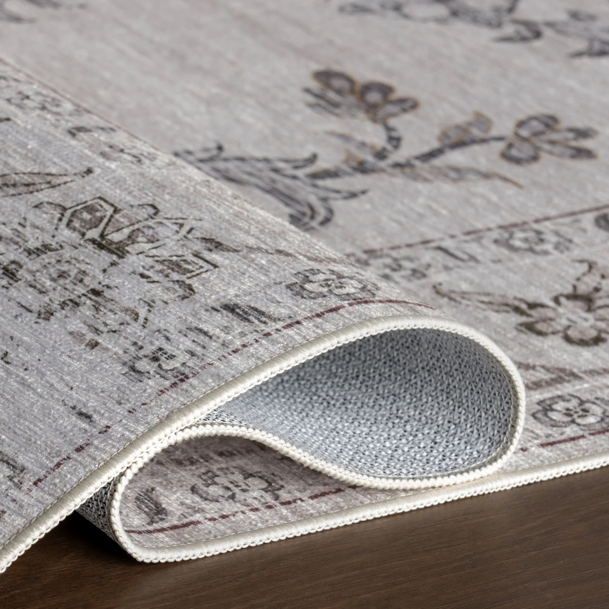 Amalea Medallion Spill Proof Washable Rug | Beige - Image 9
