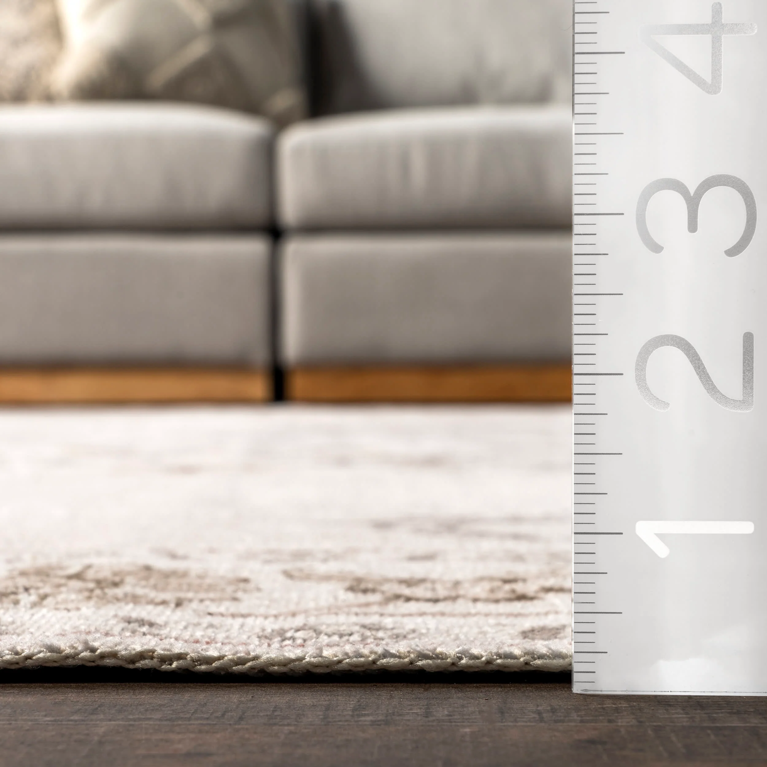 Amalea Medallion Washable Rug | Beige - Image 5
