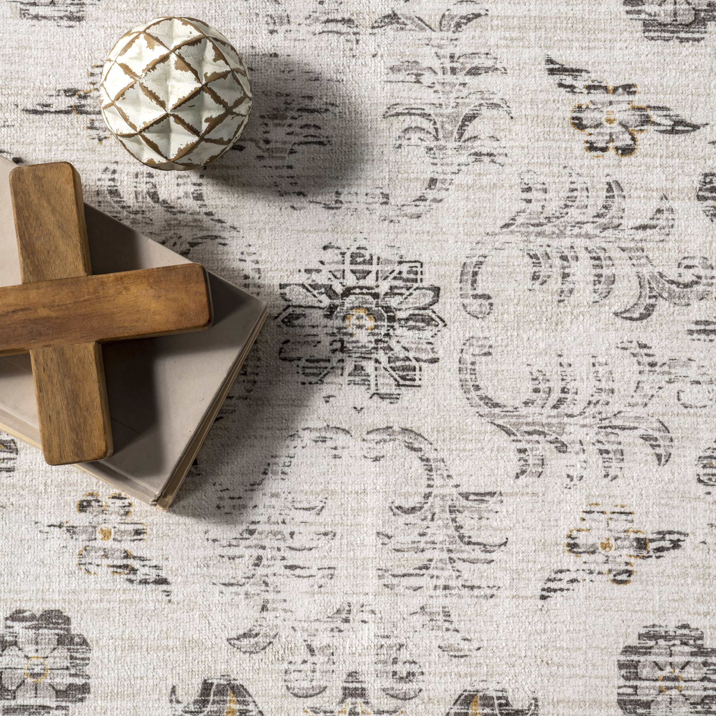 Amalea Medallion Washable Rug | Beige - Image 7
