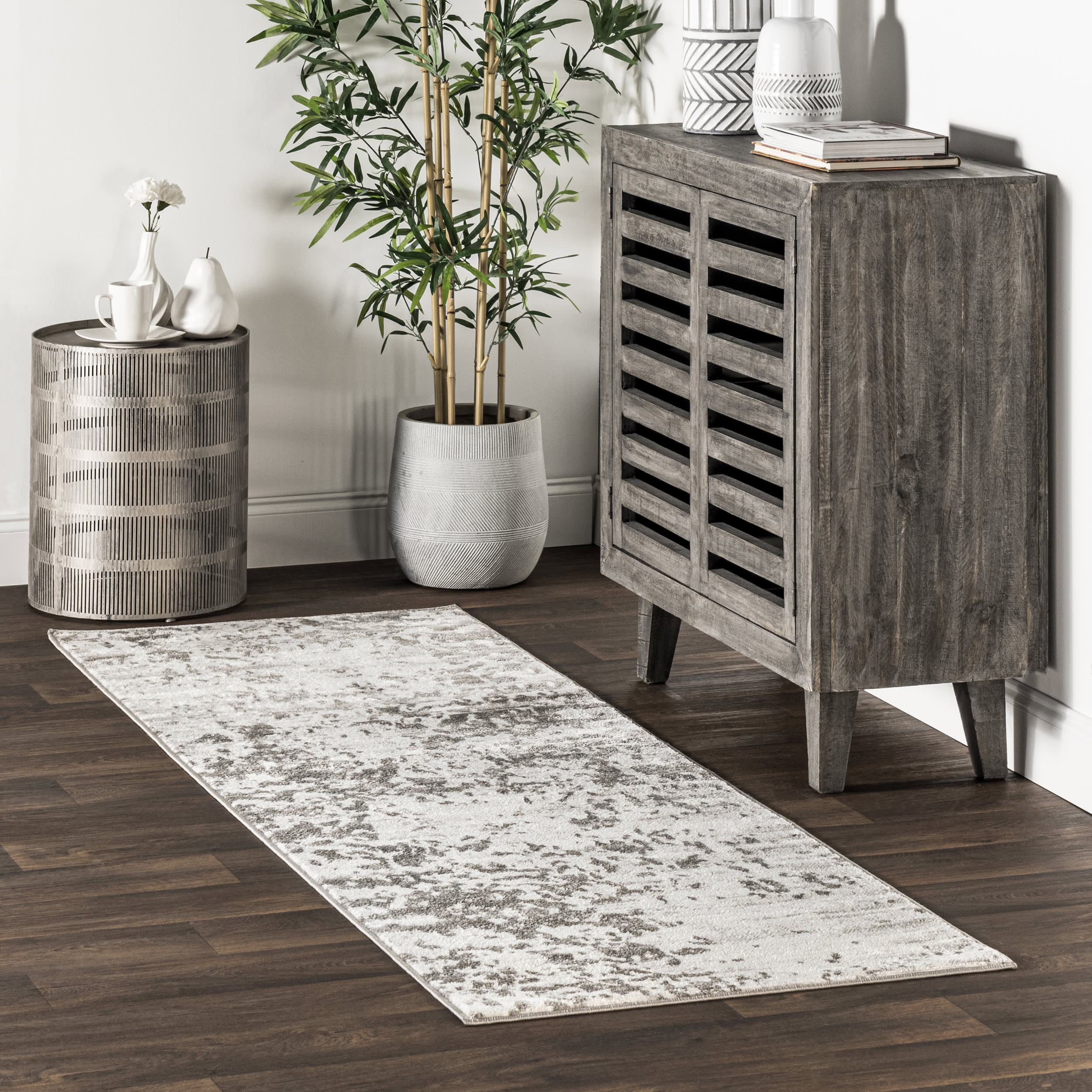 Amanda Speckled Abstract Rug | Grey - Image 2