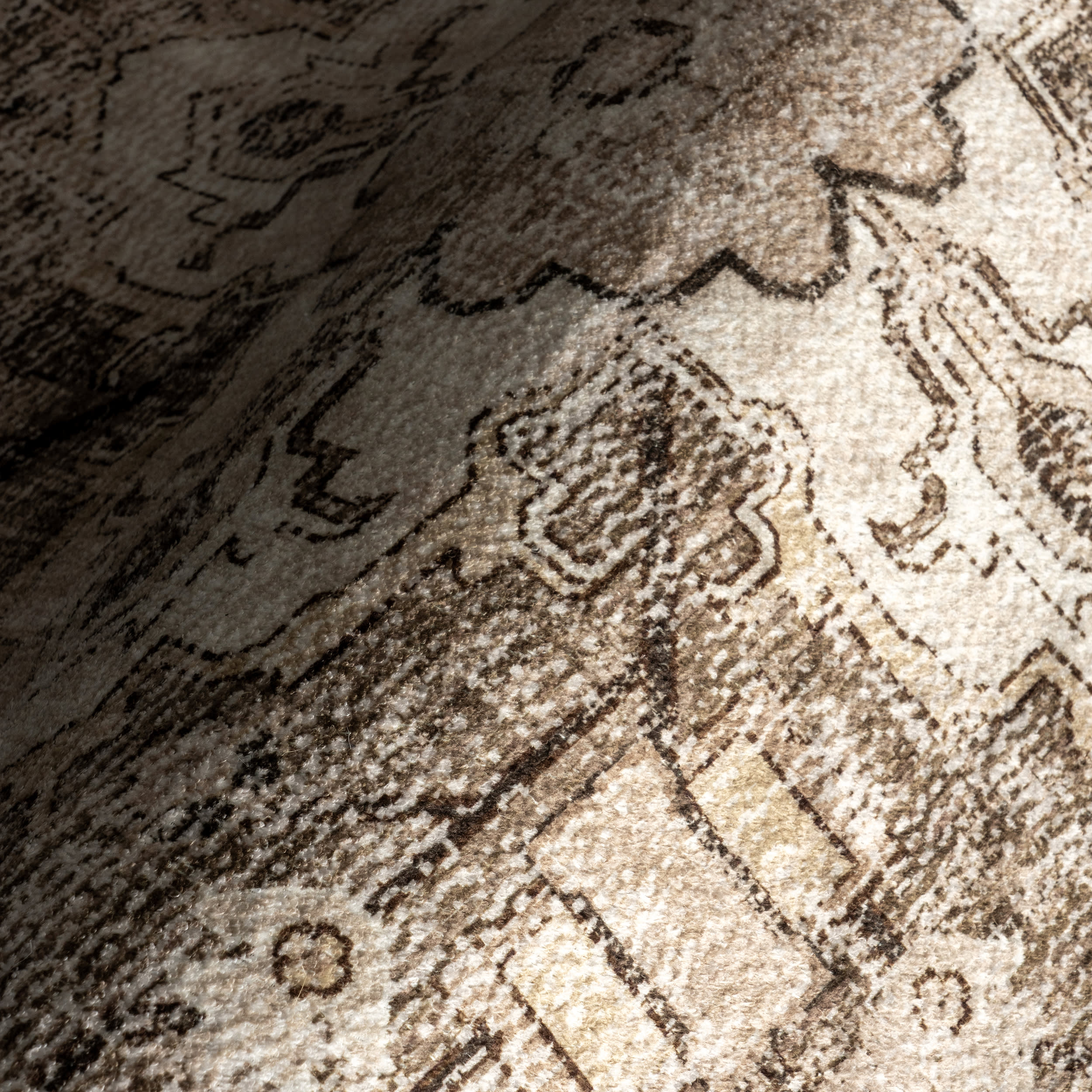 Amaryllis Medallion Washable Rug | Brown - Image 3