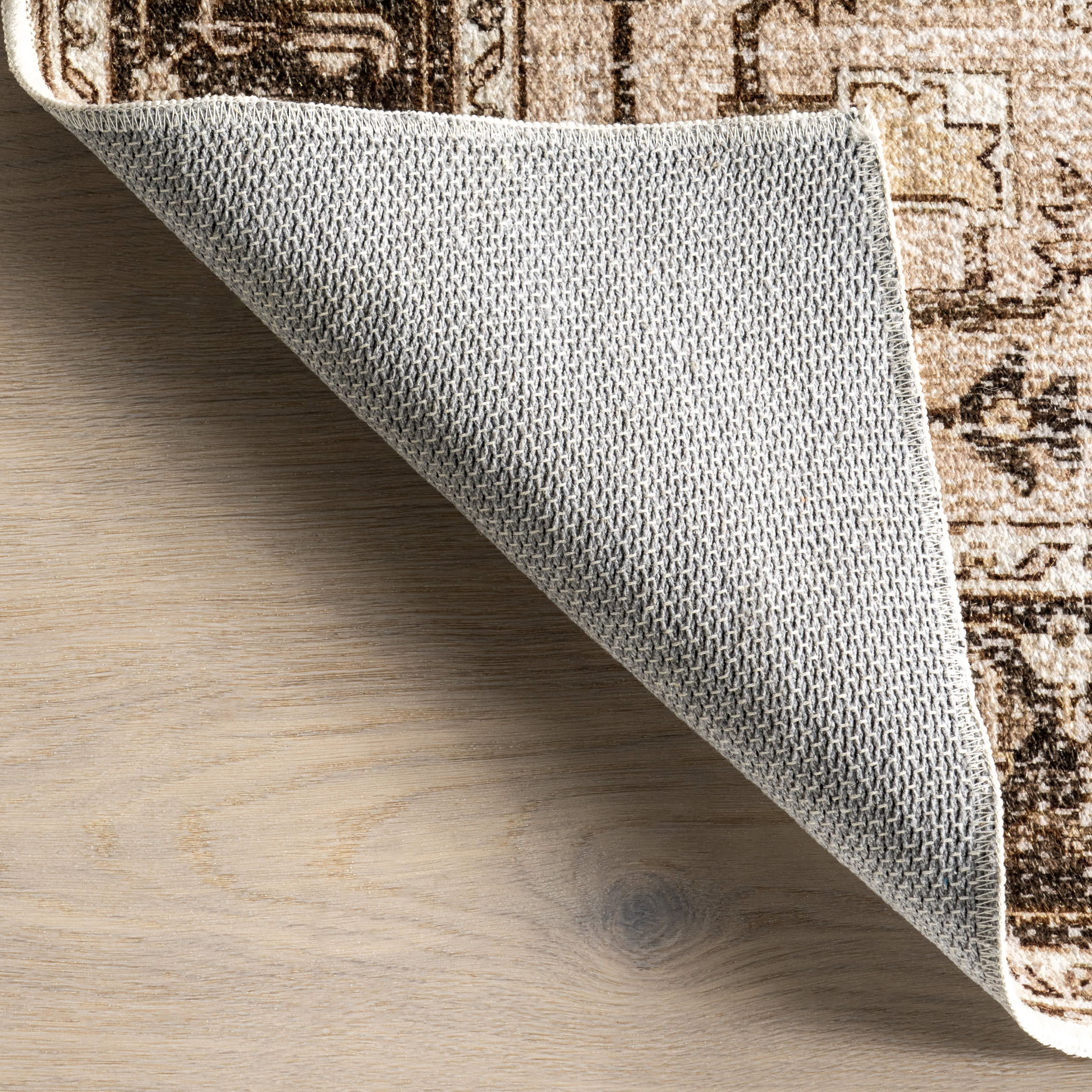 Amaryllis Medallion Washable Rug | Brown - Image 6