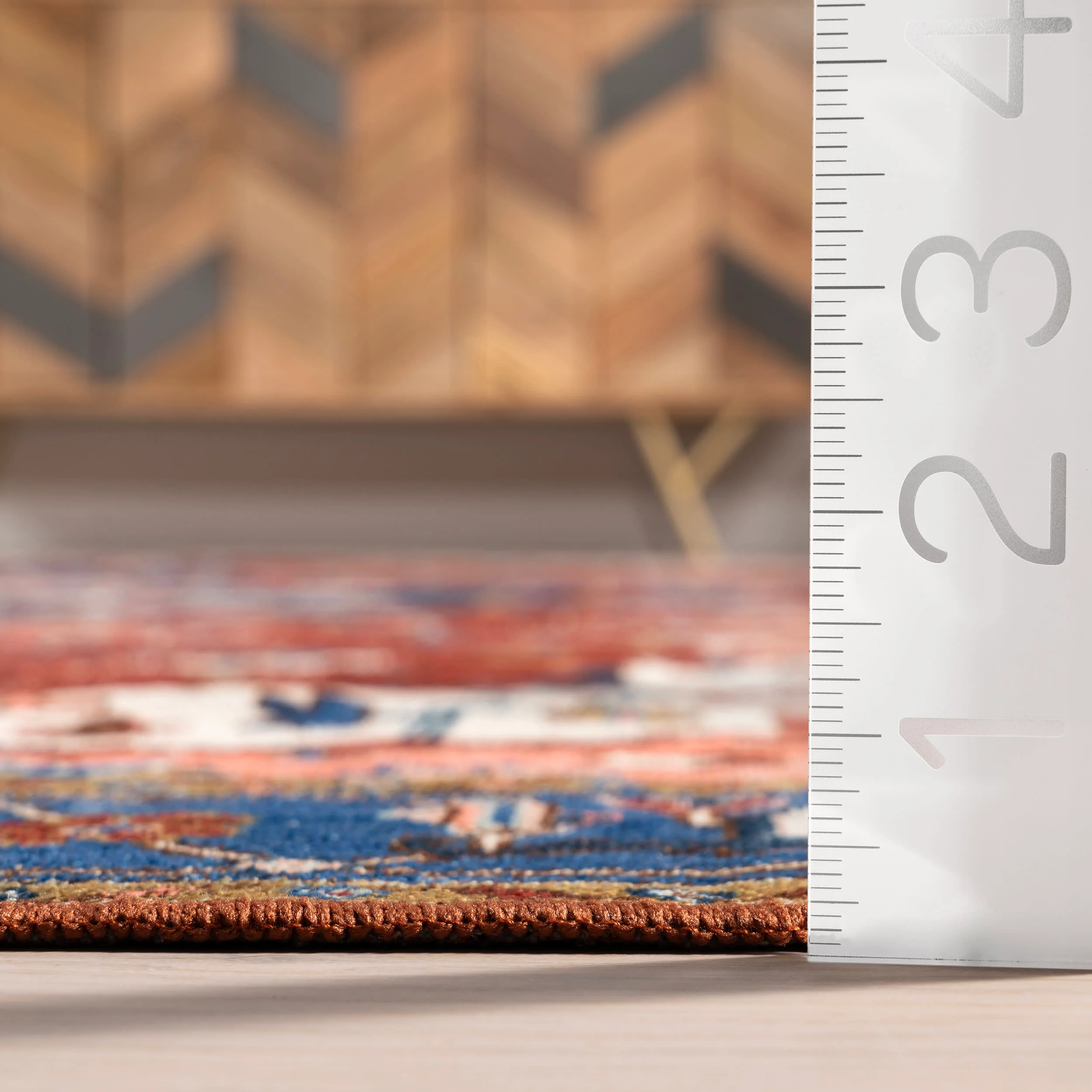 Amaryllis Medallion Washable Rug | Rust - Image 4