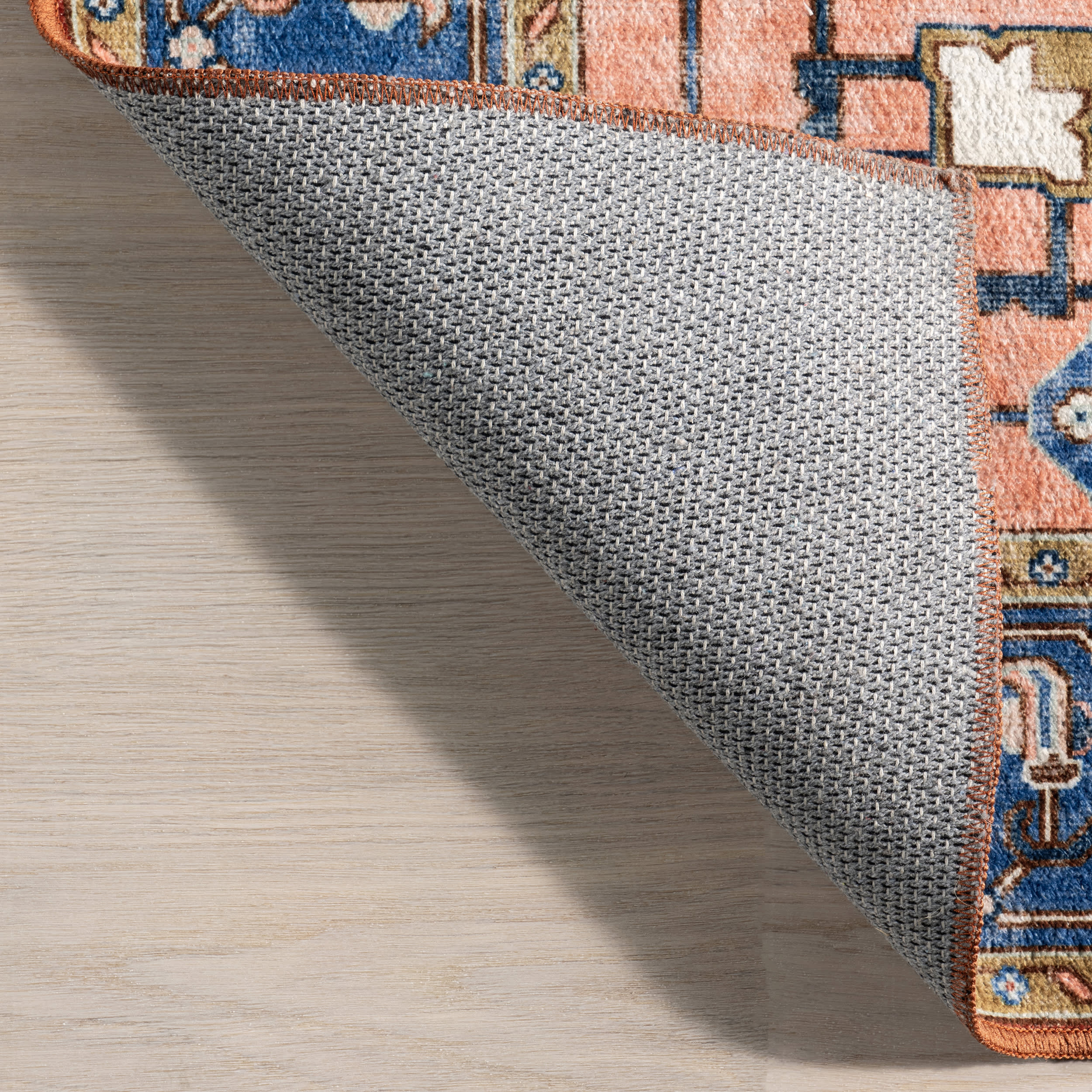 Amaryllis Medallion Washable Rug | Rust - Image 5