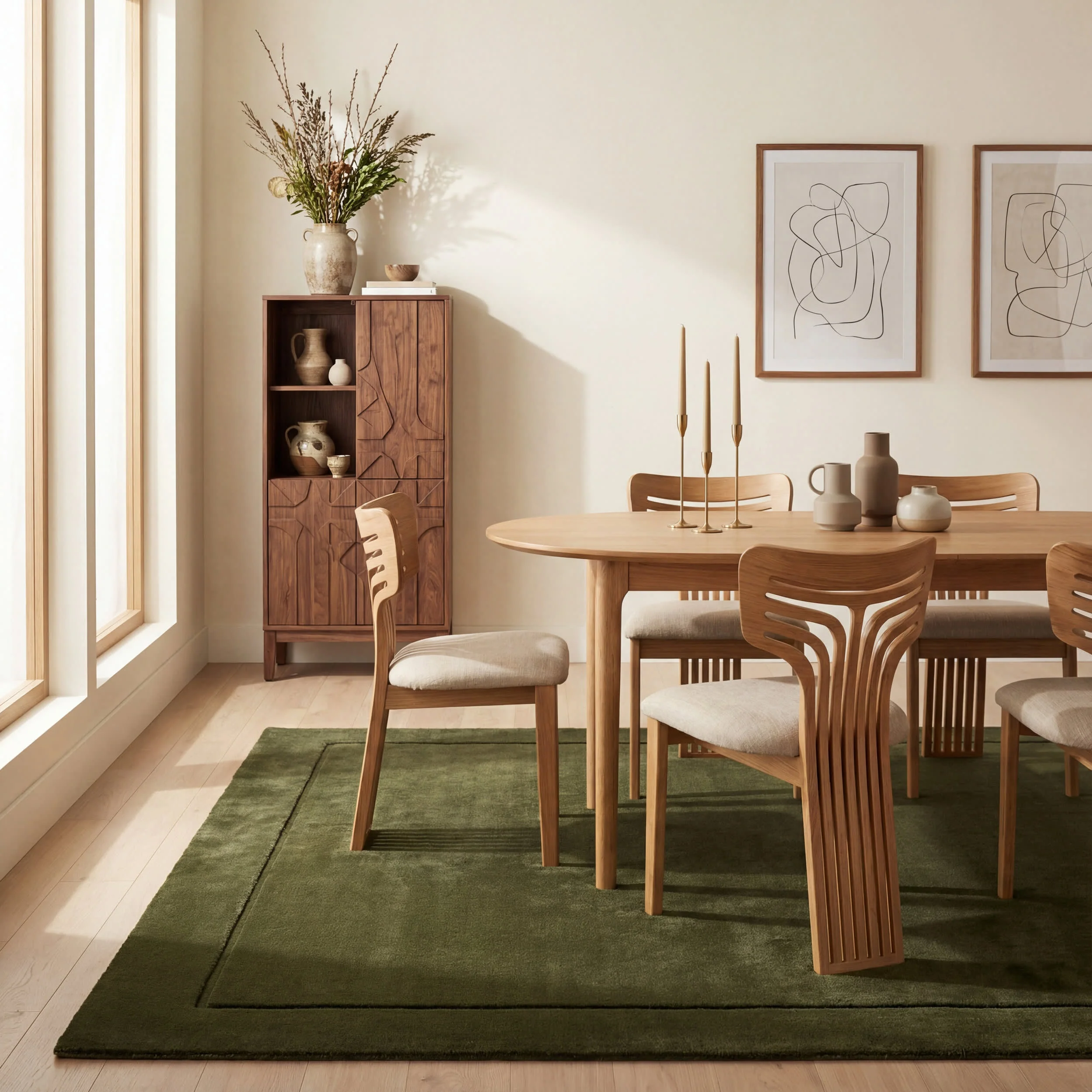 Amberly Solid Cloud Washable Rug | Green - Image 7