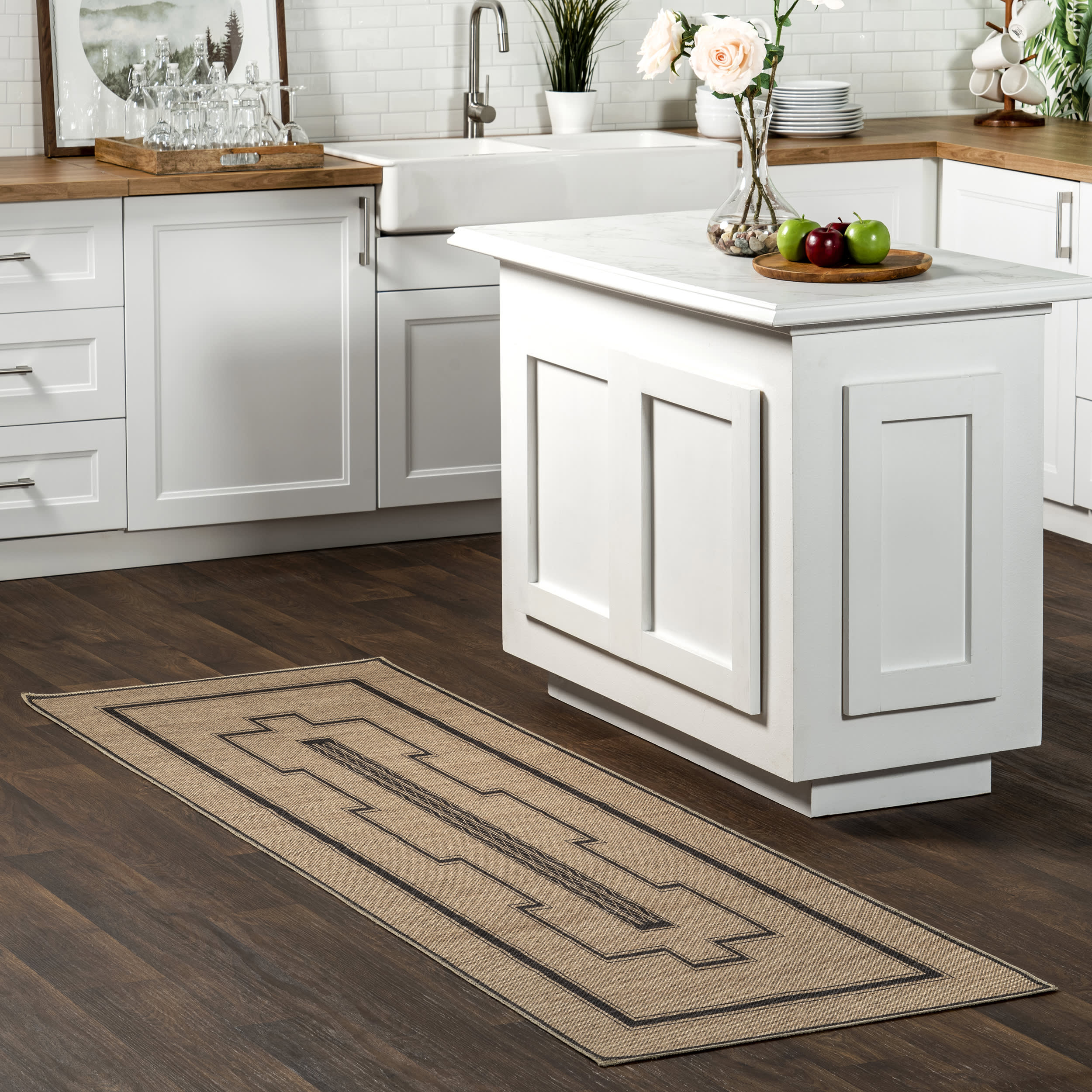 Amelina Easy-Jute Washable Southwestern Rug | Brown - Image 2
