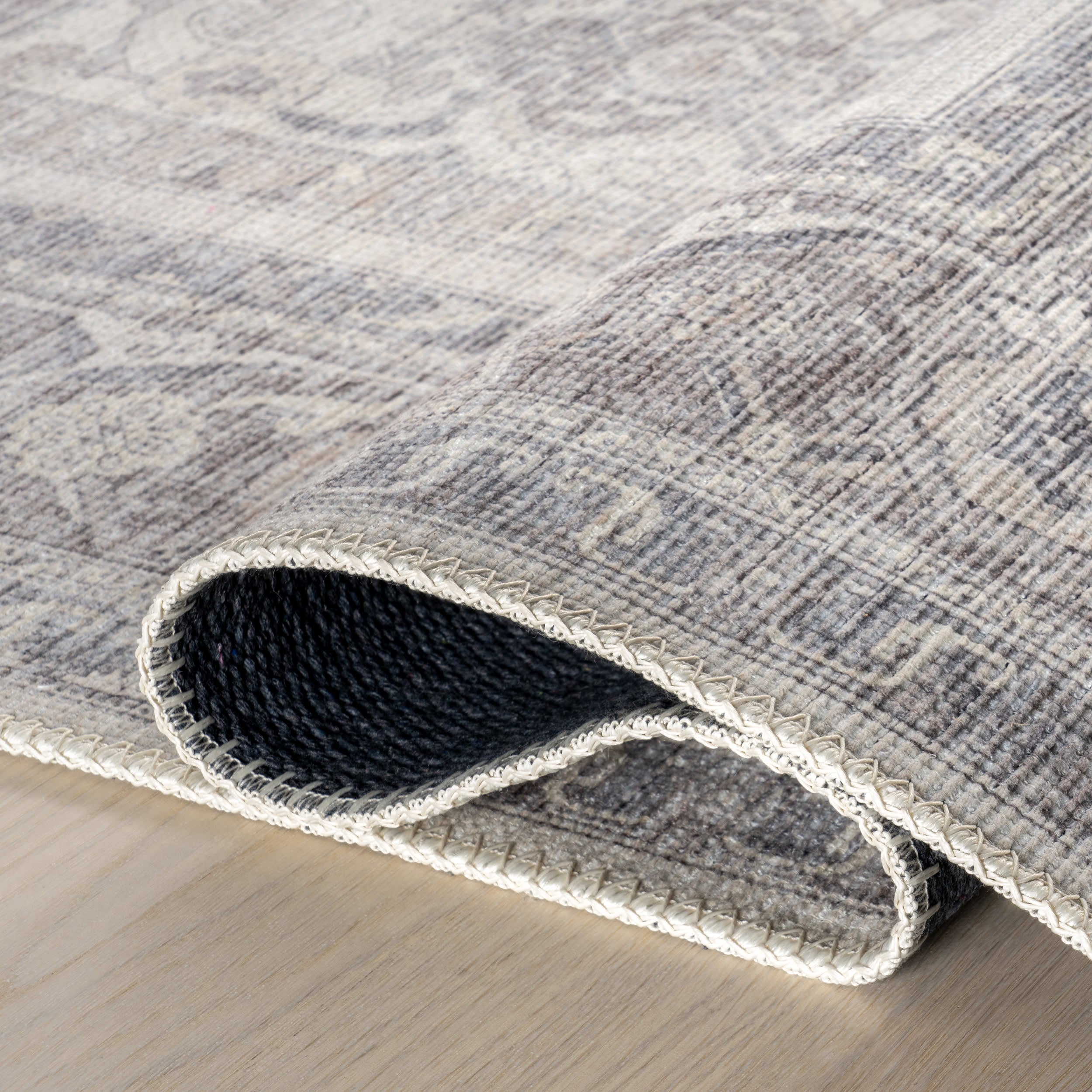 Ana Medallion Washable Rug | Beige - Image 9