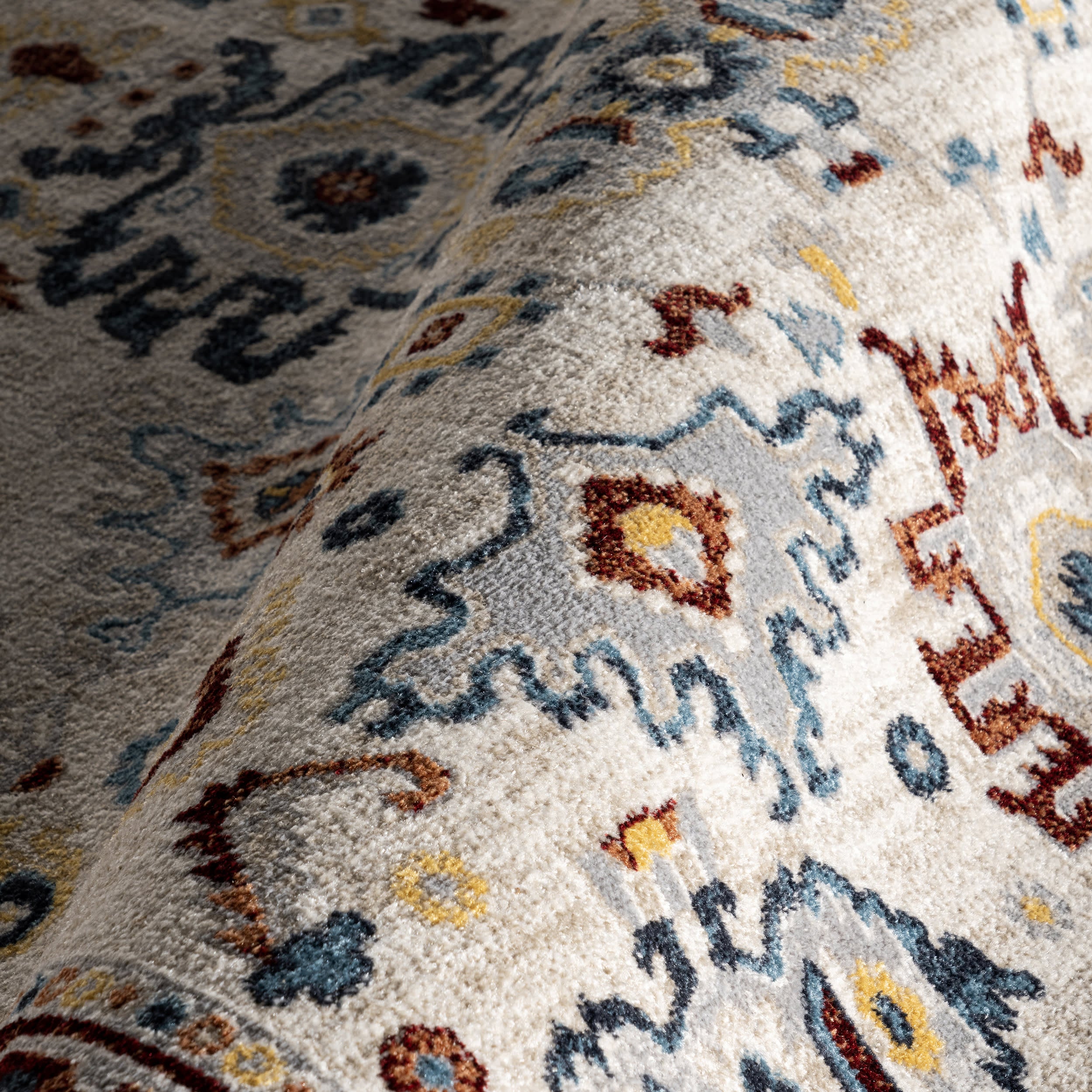 Anabelle Floral Medallion Washable Rug | Multicolor - Image 3