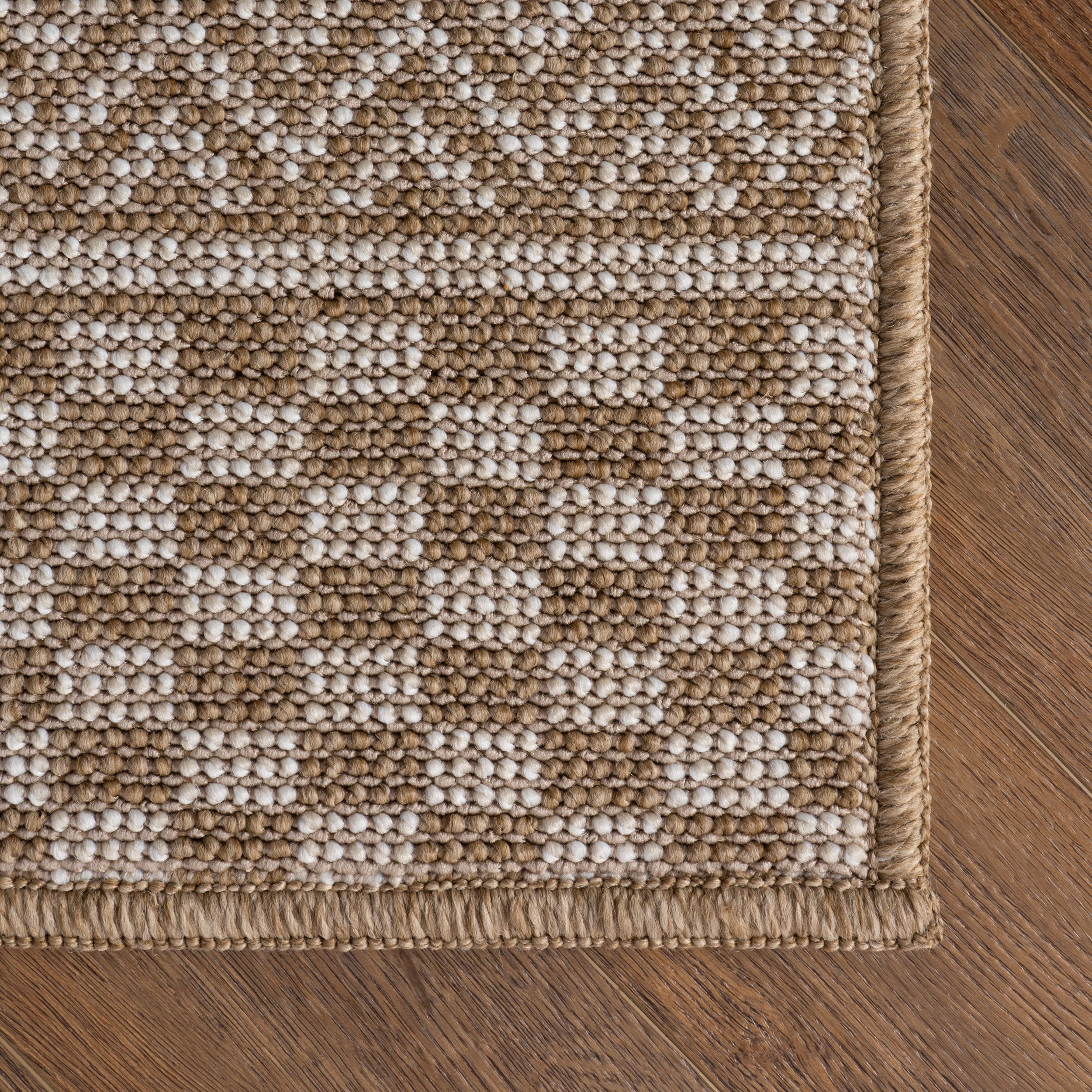 Anahita Modern Chevron Indoor/Outdoor Rug | Brown - Image 4