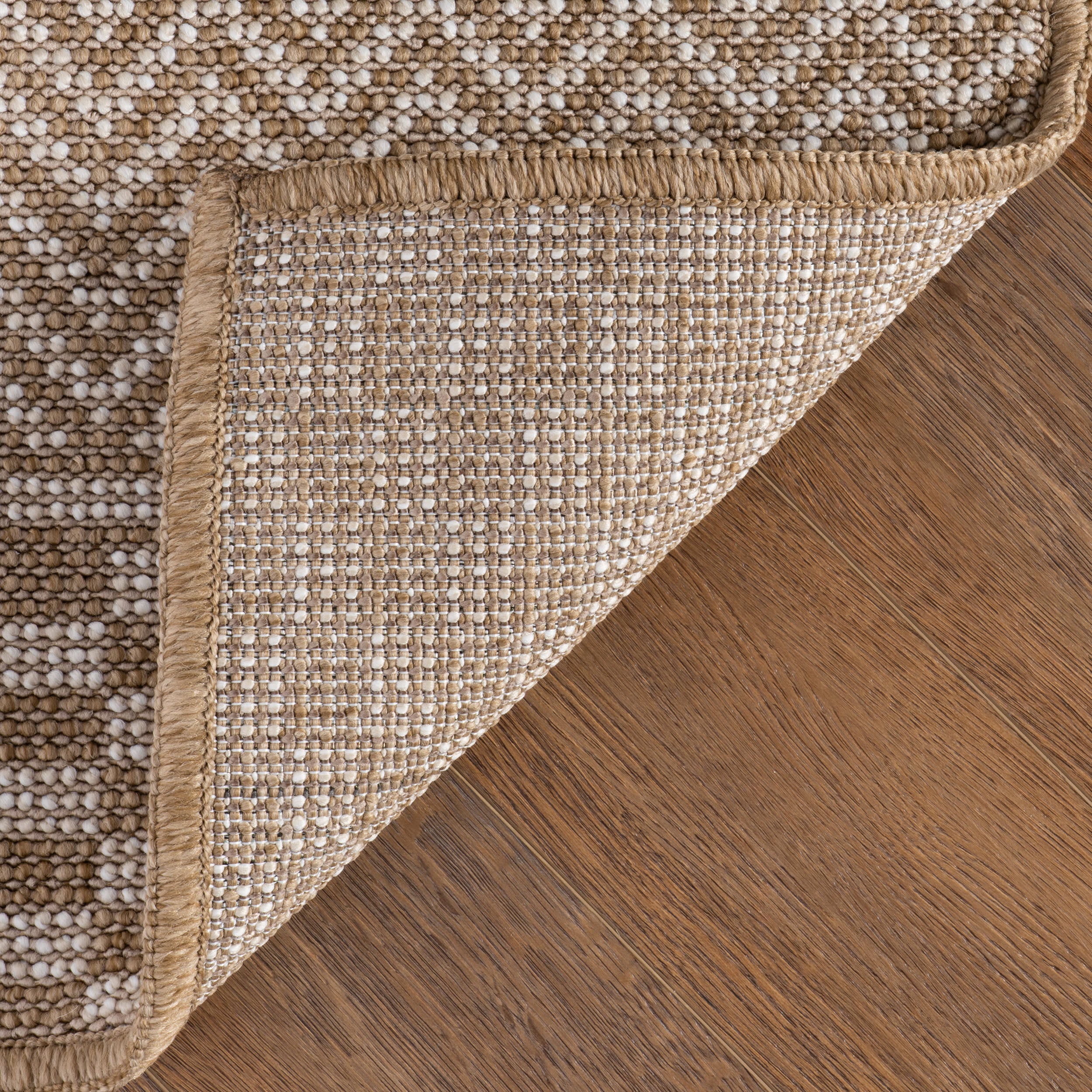 Anahita Modern Chevron Indoor/Outdoor Rug | Brown - Image 6