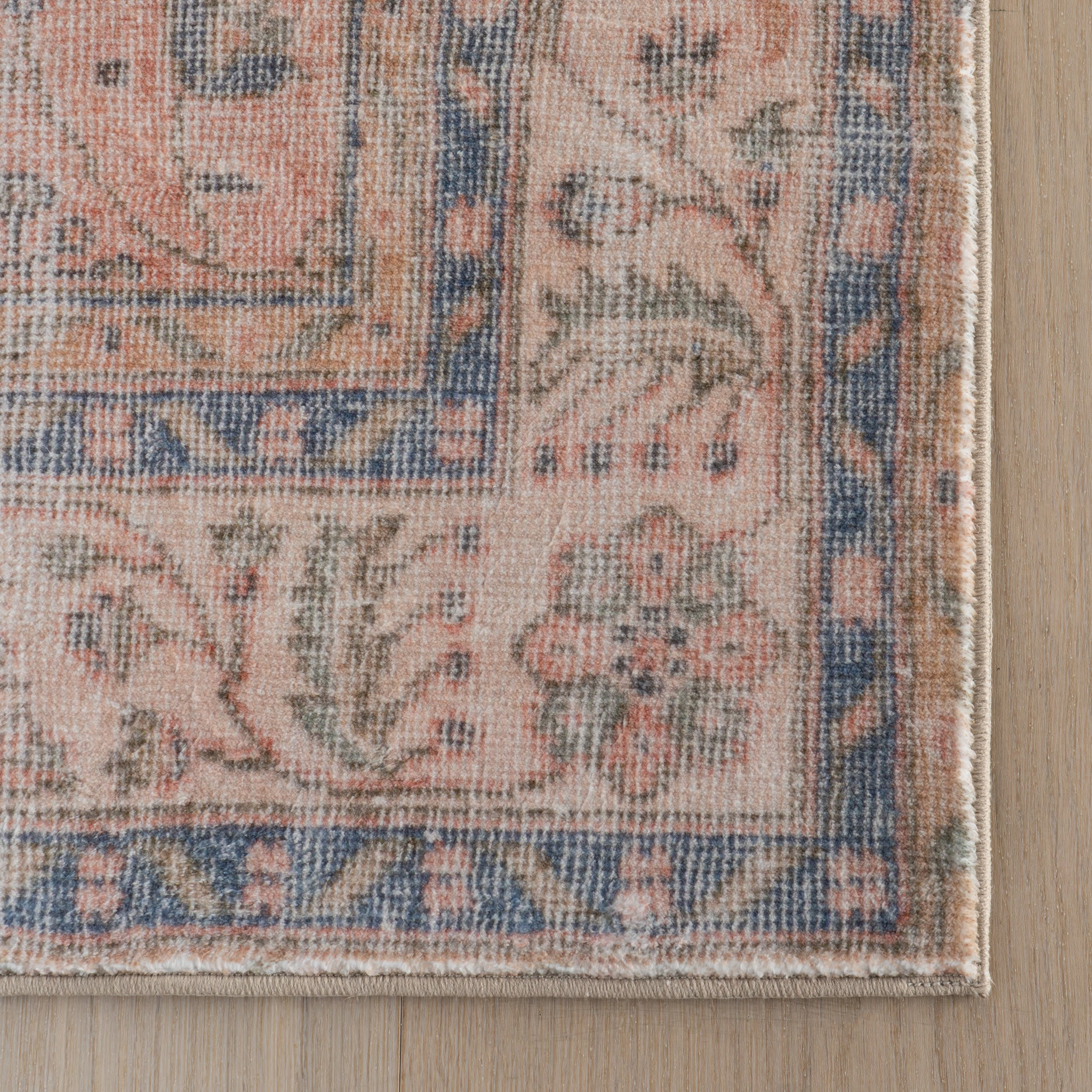 Anari Traditional Bordered Washable Rug | Peach - Image 4