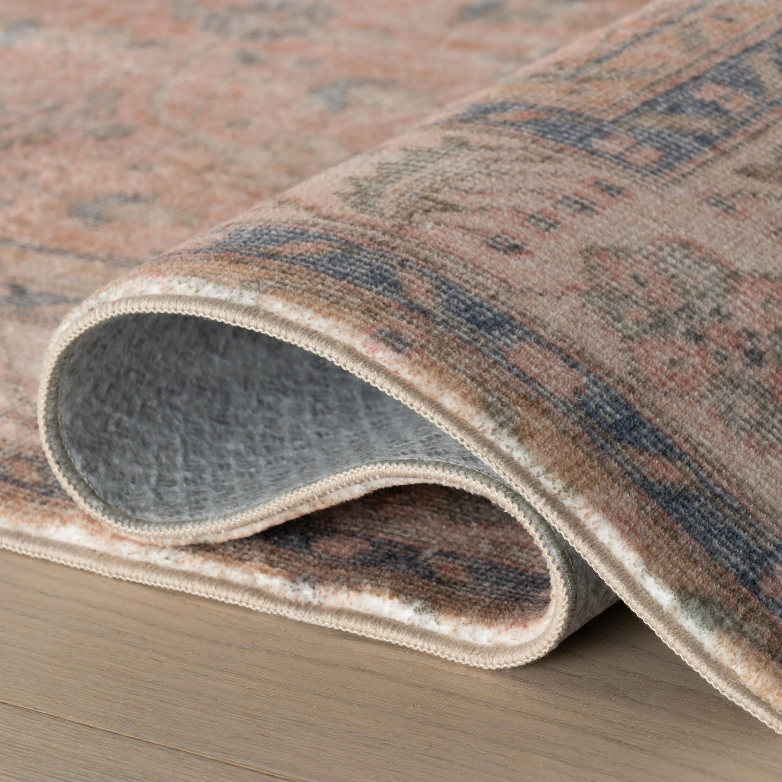 Anari Traditional Bordered Washable Rug | Peach - Image 7