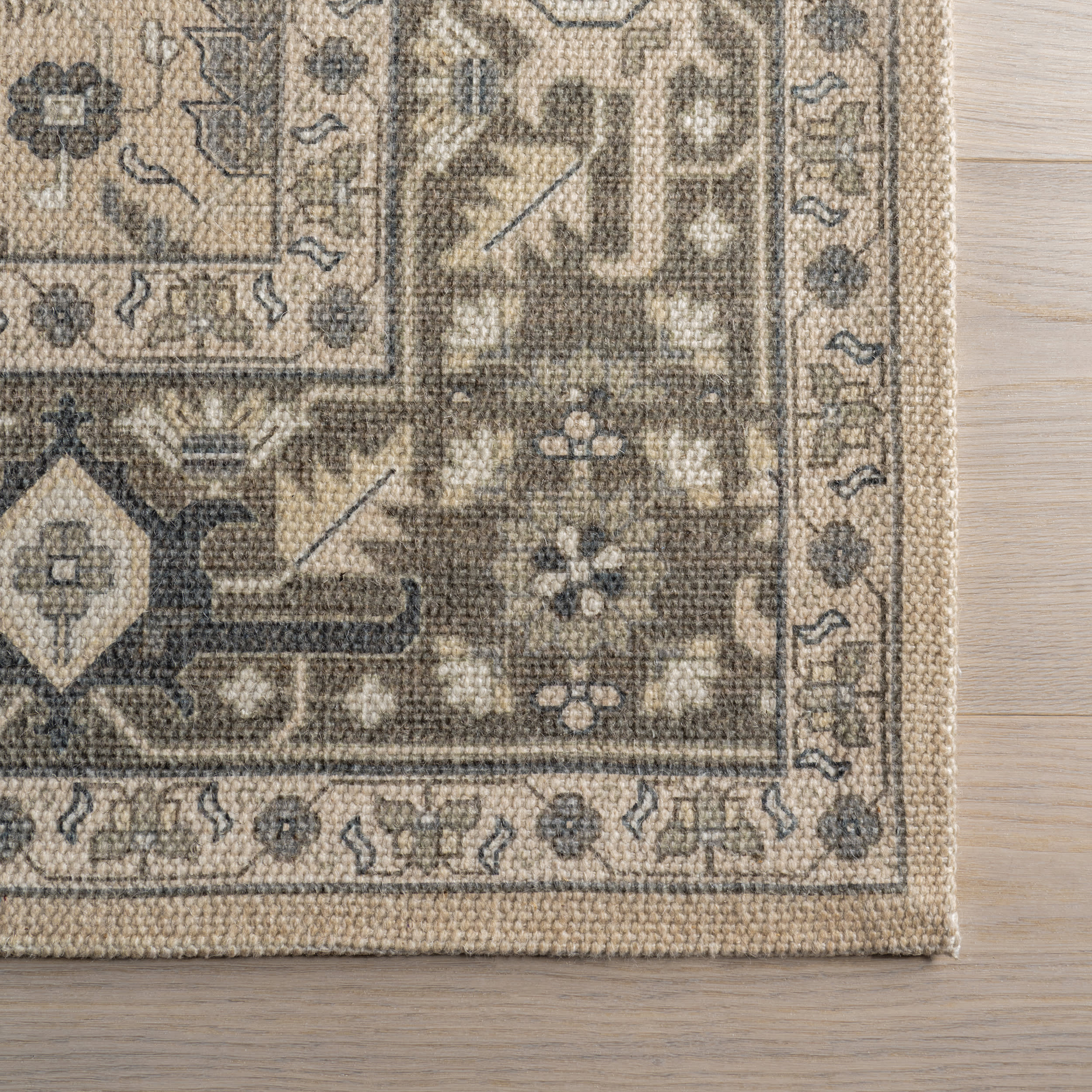 Anastasia Wool and Cotton Rug | Beige - Image 4