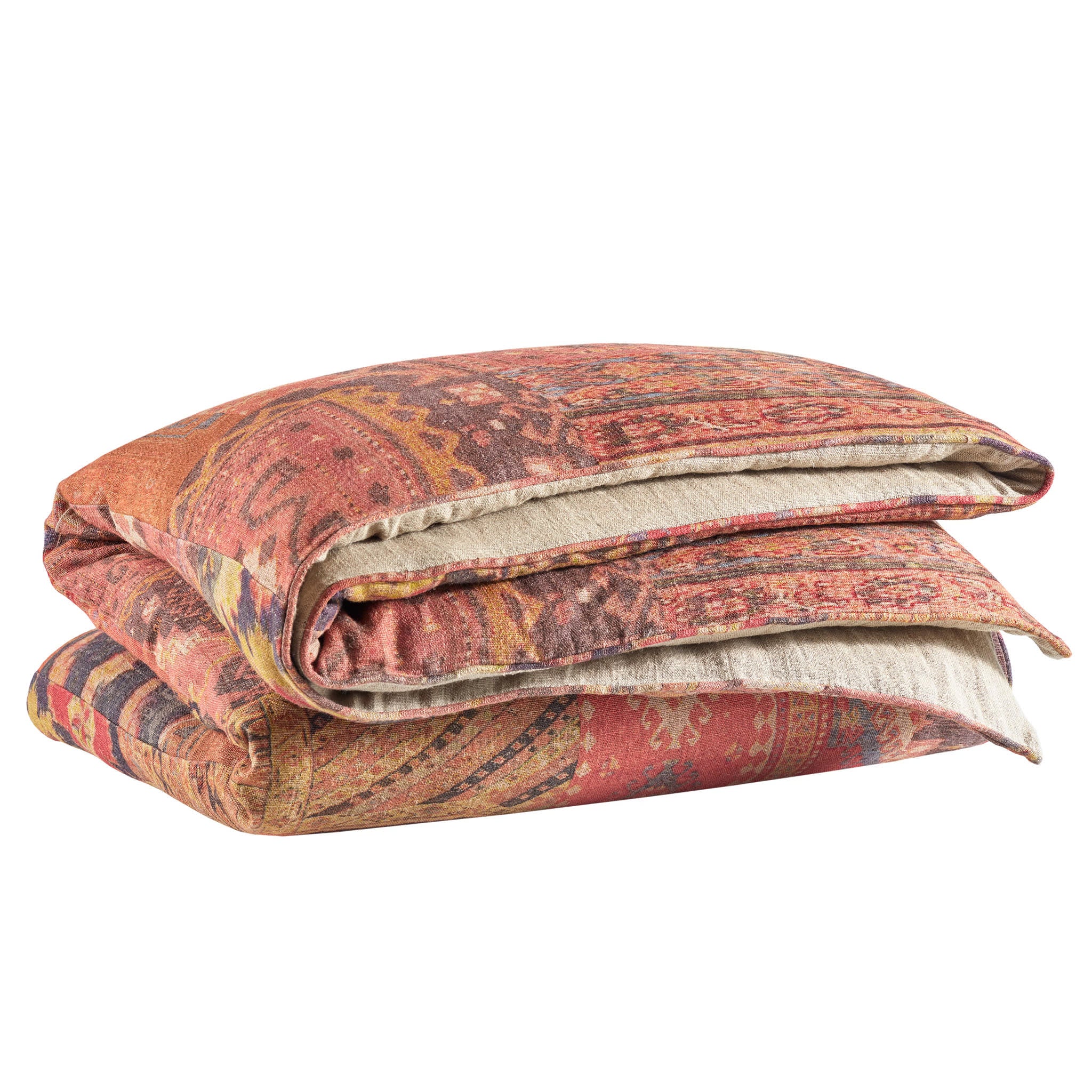 Anatolia Linen Duvet Cover | Orange - Image 4